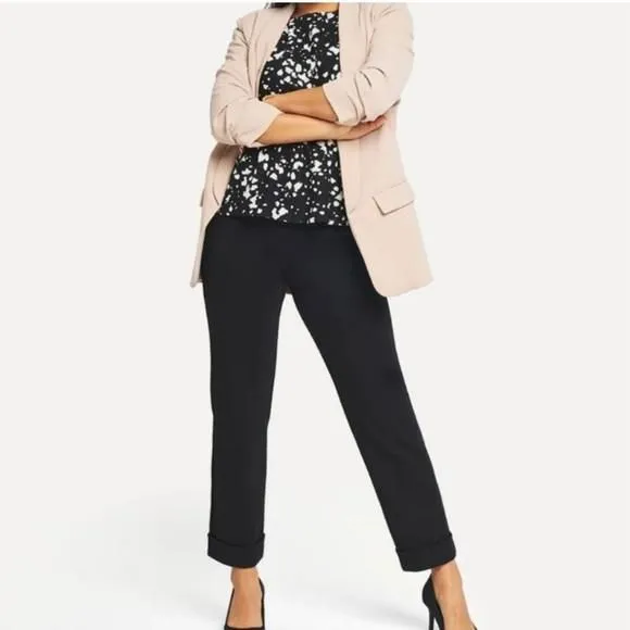 Product image for Betabrand Cropped Yoga Pants Large Petite Black stretchy dress slacks career
