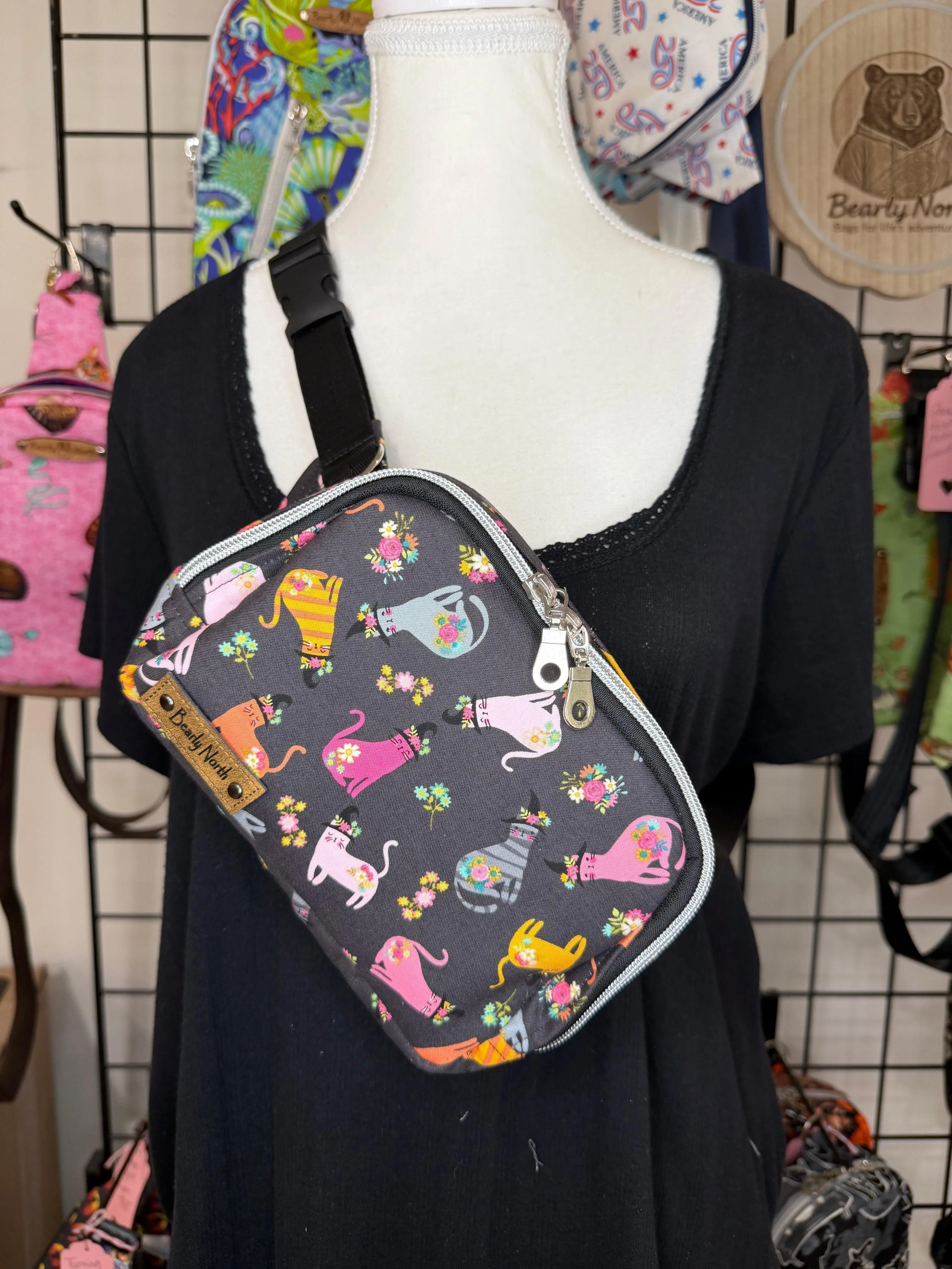Cats in Hats Small Louie Sling to Waist Bag
