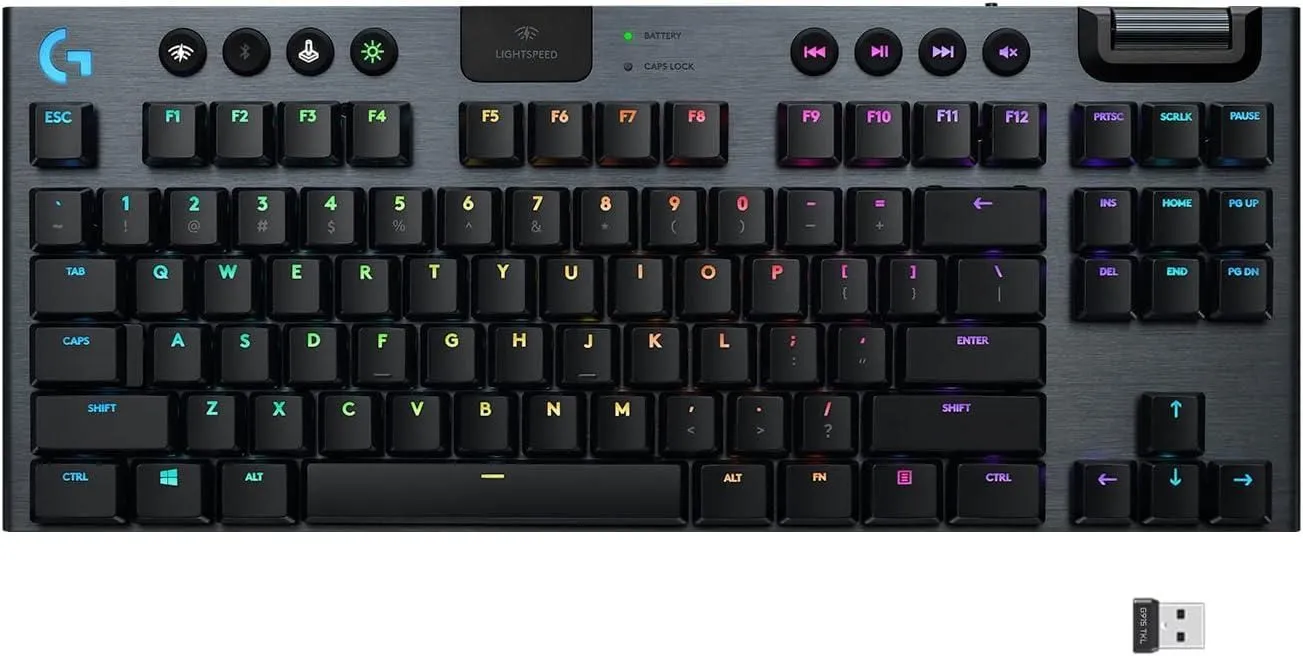 G915 TKL Tenkeyless LIGHTSPEED Wireless RGB Mechanical Gaming Keyboard -