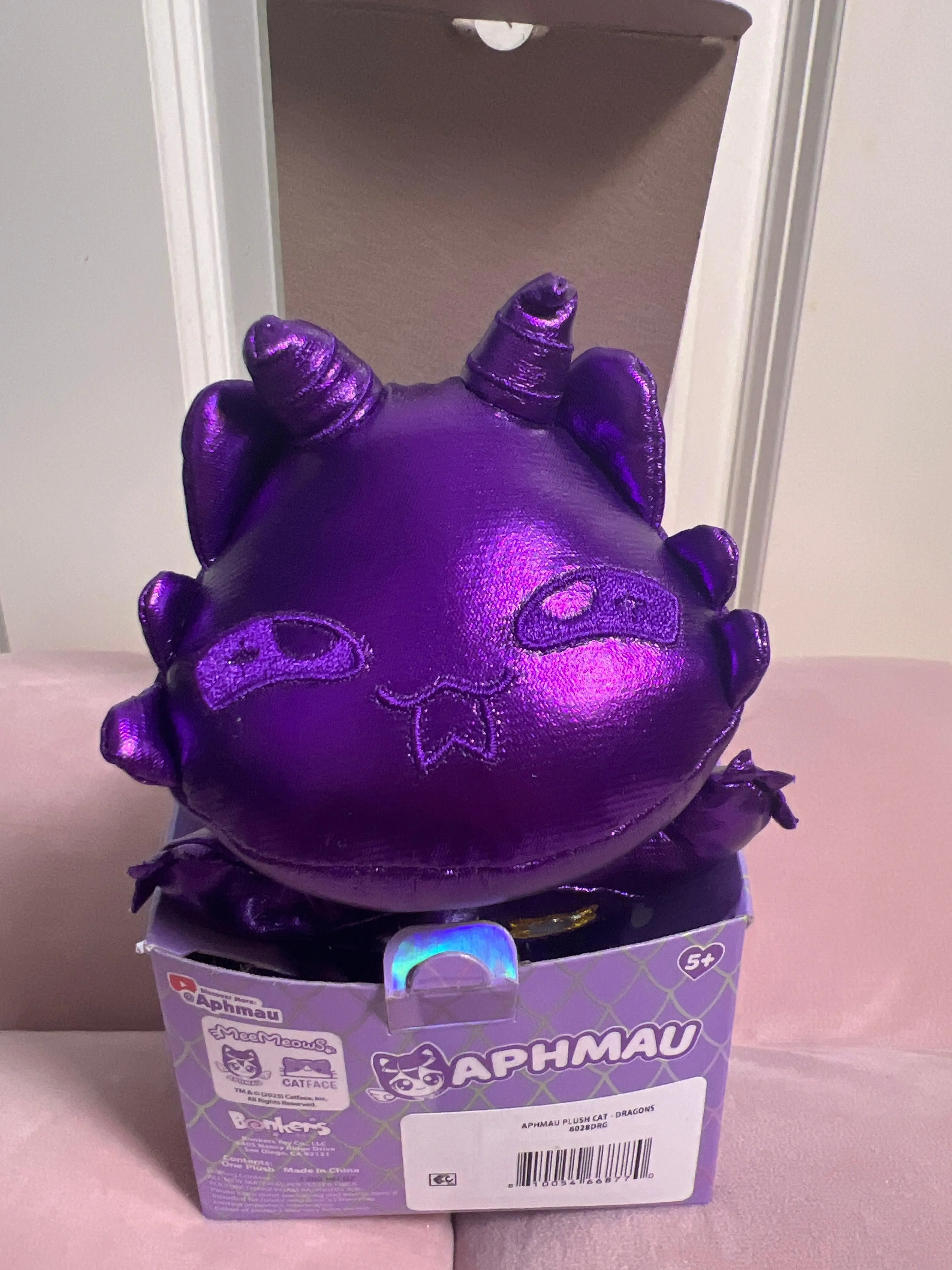 Aphmau MeeMeow 6” Amethyst Dragon Cat, Gemstone Dragons, Limited Edition: Open Box