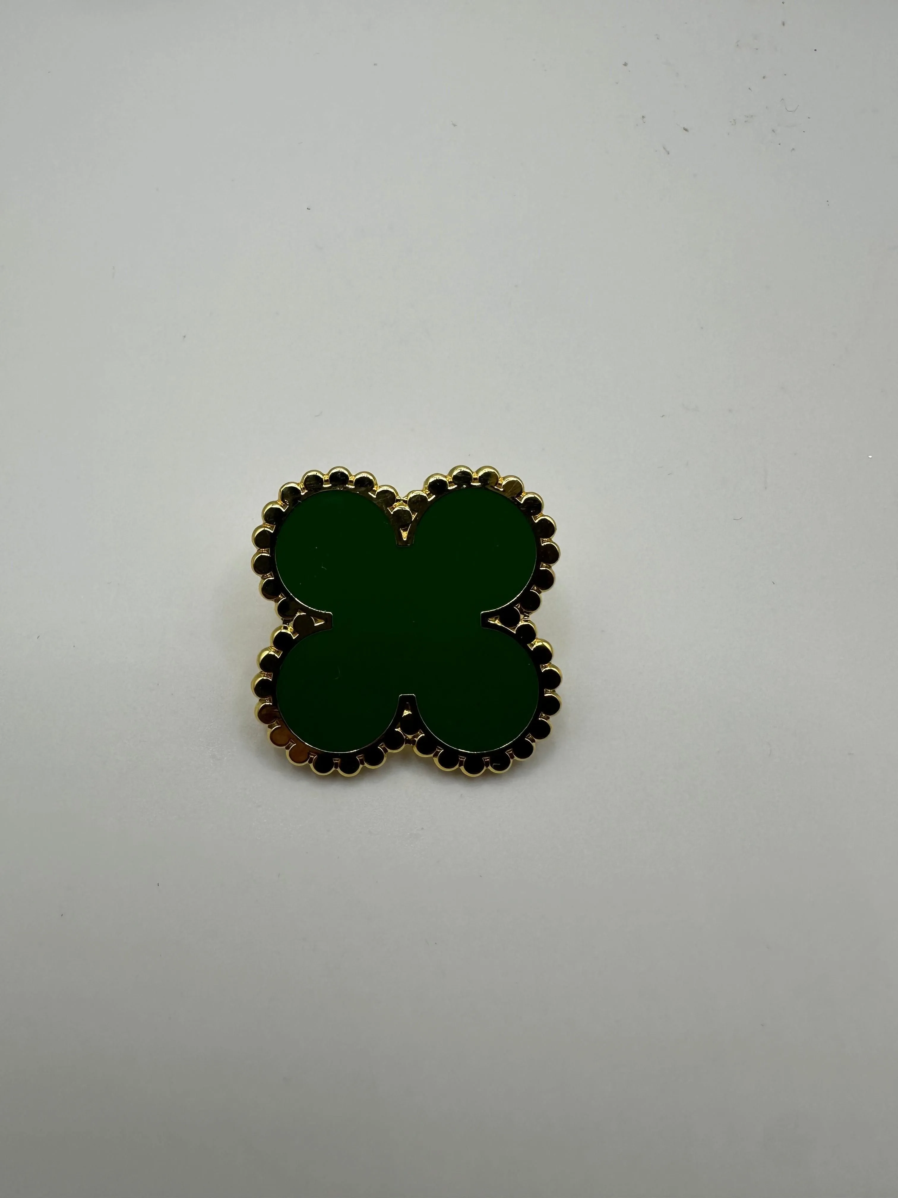 Clover Leaf Green/Gold Hat Pin