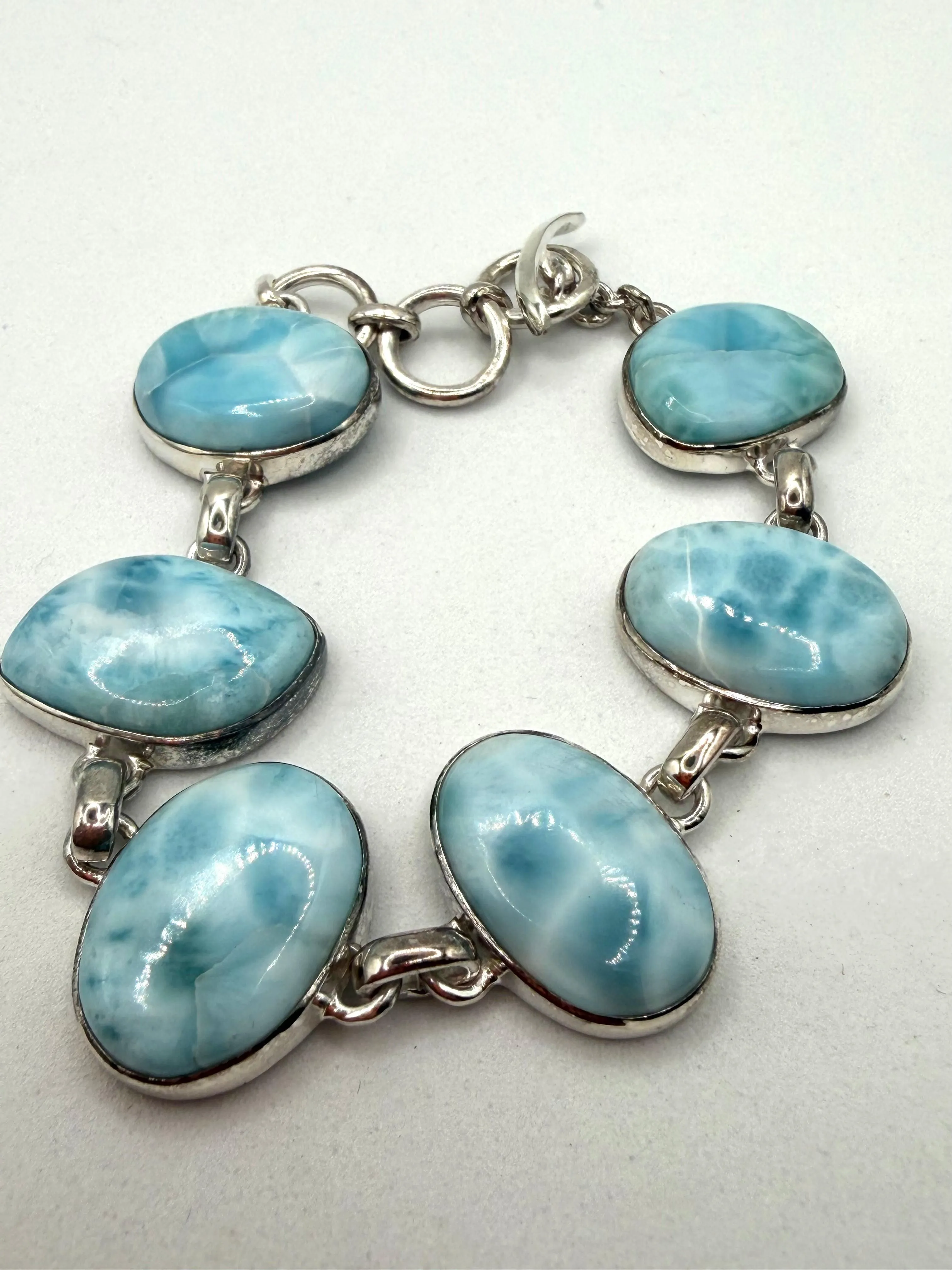 LARIMAR SS TOGGLE BRACELET 7-8" (TC 8)