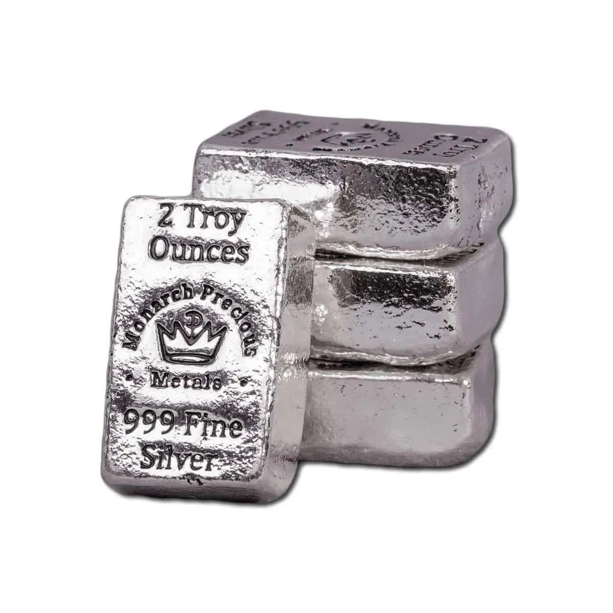 2 oz .999 Fine Silver Bar - Monarch Poured Lil' Chunky