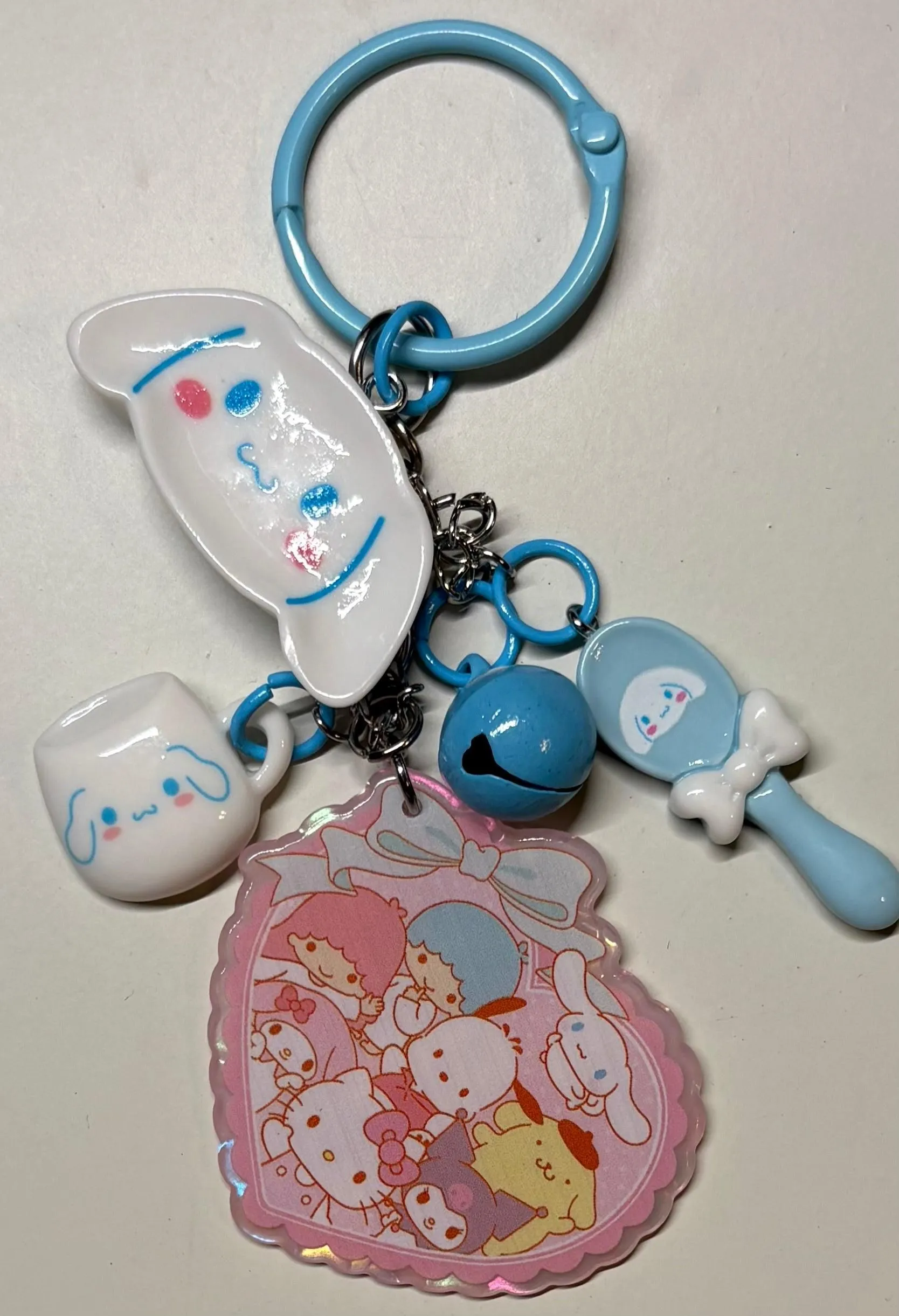 Pastel Character Squad Maximalist Junk Keychain 🩵