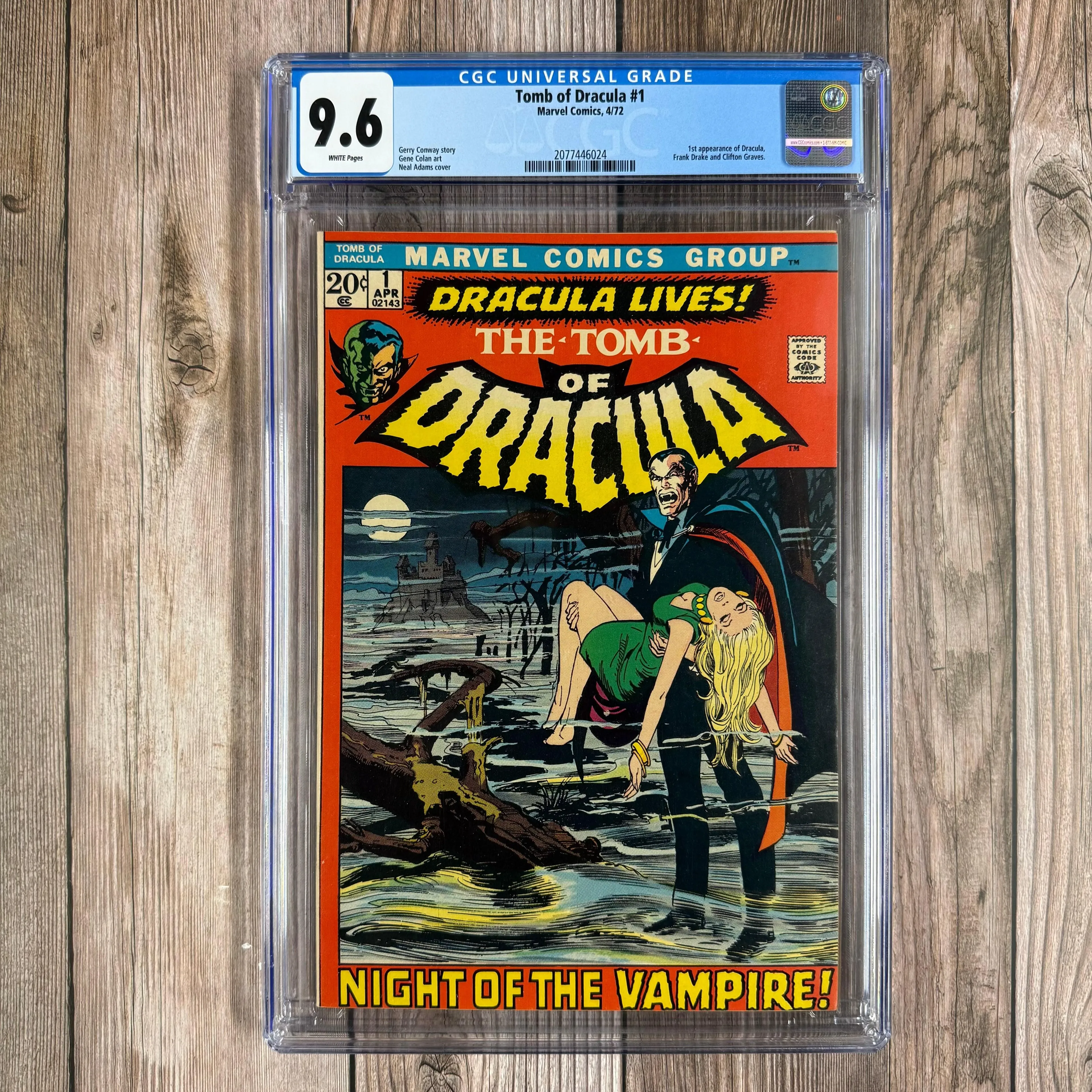Tomb of Dracula #1 CGC 9.6 WP 1st appearance of Dracula, Van Helsing and Frank Drake (Cert 6024)