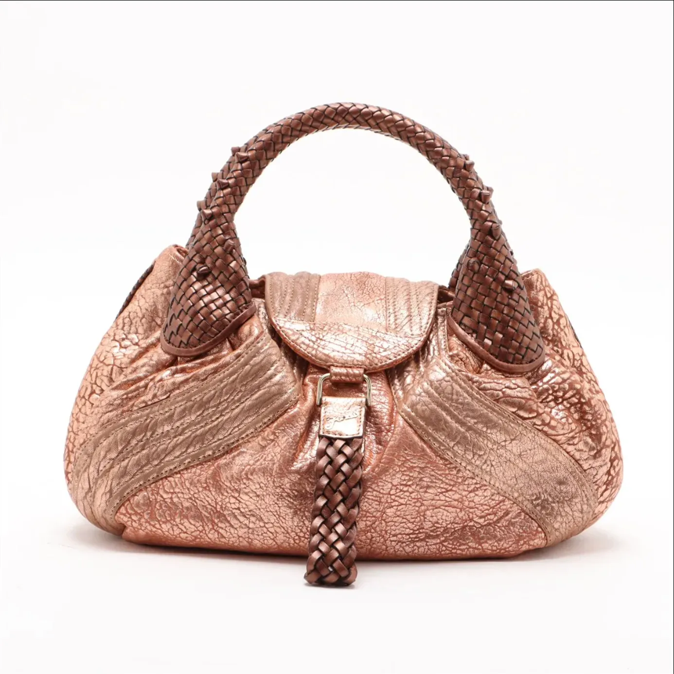 Vintage Fendi Spy Bag Rose Gold Metallic 0620-3254