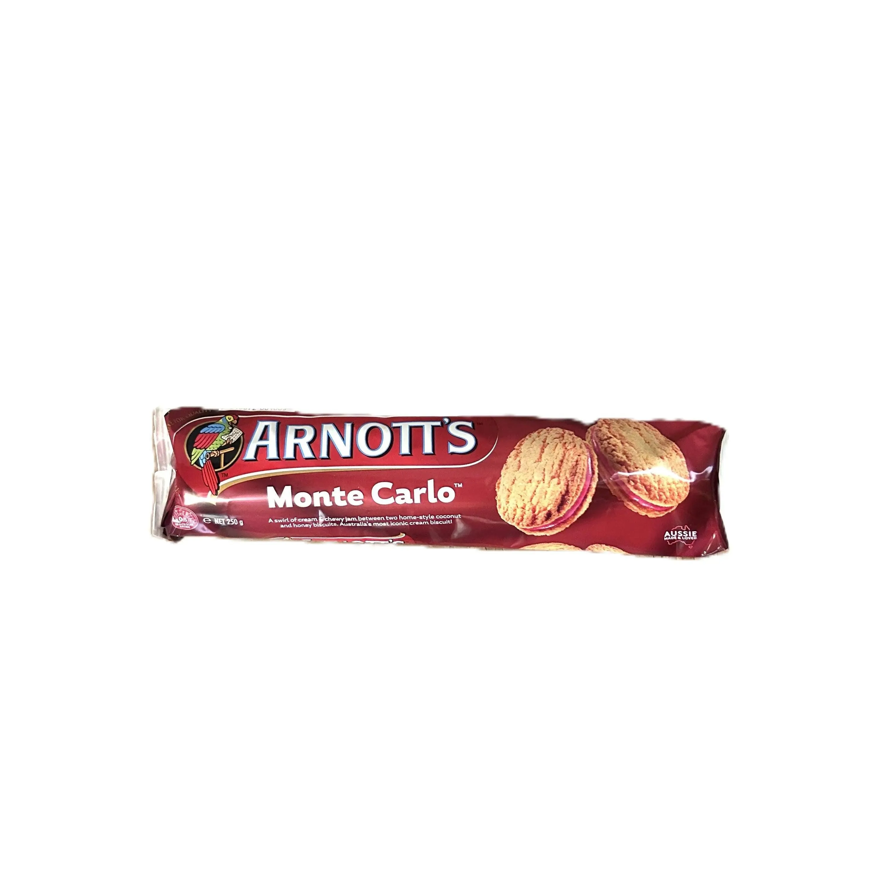 Arnott’s Monte Carlo Cream Biscuits – Raspberry Jam & Coconut Sandwich Cookies (Australia)