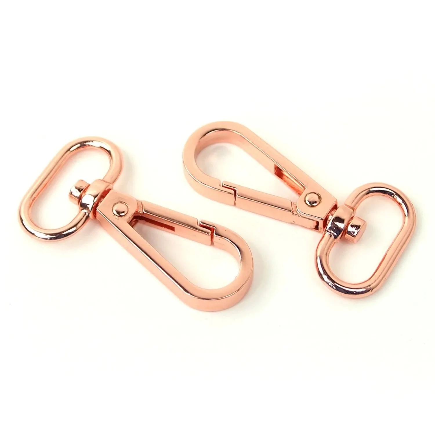 Rose Gold 3/4in Swivel Hooks: 2pcs