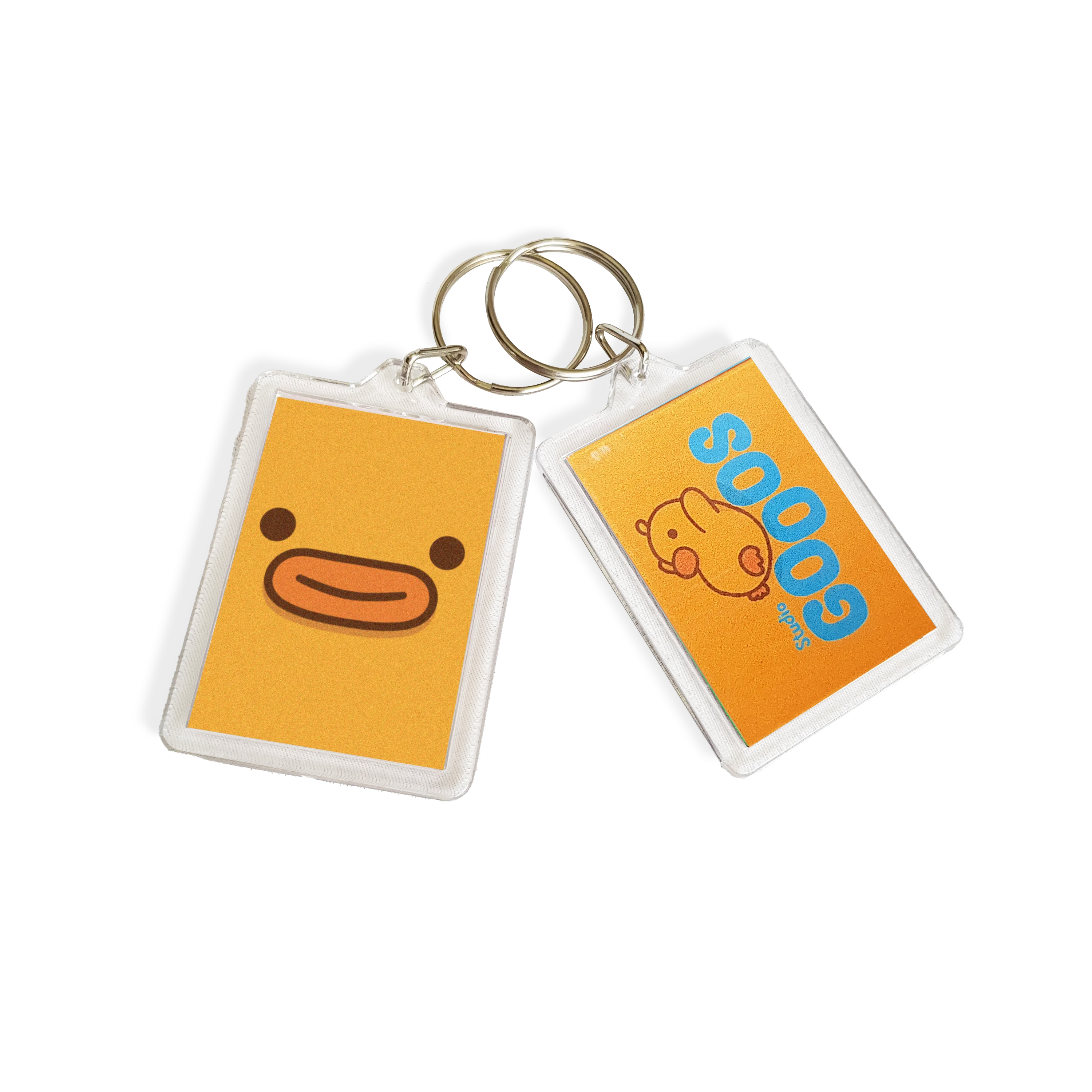 "Gwok Face Smile" Acrylic Keychain - Yellow