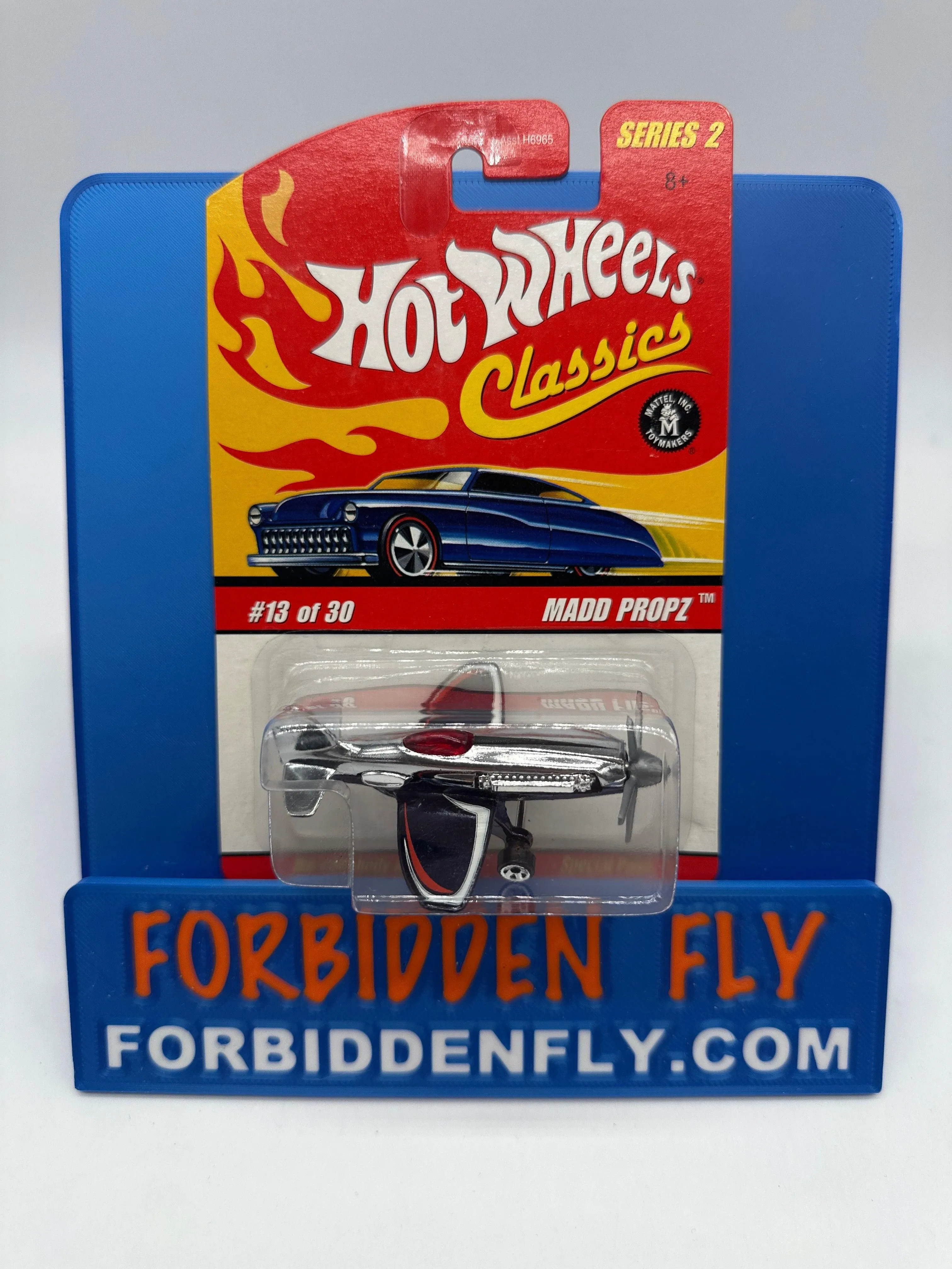 Hot Wheels Classics - Series 2 #13 of 30 - Dark Blue Madd Propz (Airplane)