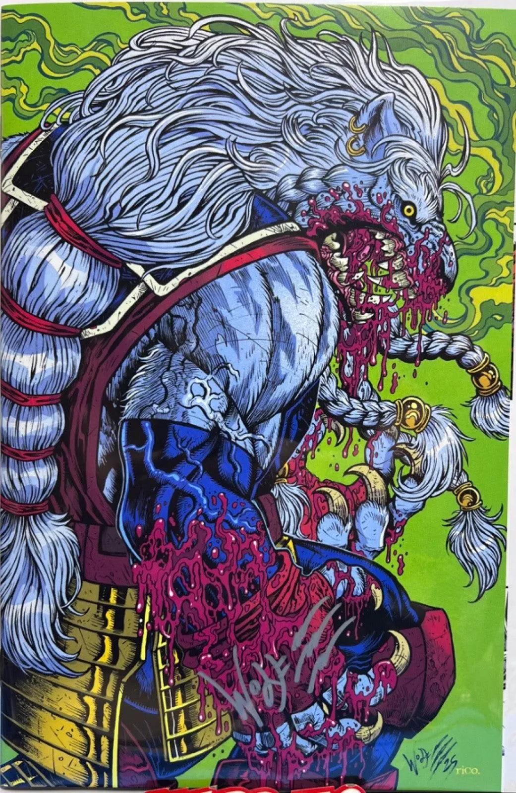 BATTLE BEAST #6 VIRGIN  EXCLUSIVE SIGNED MARIA WOLF - INVINCIBLE