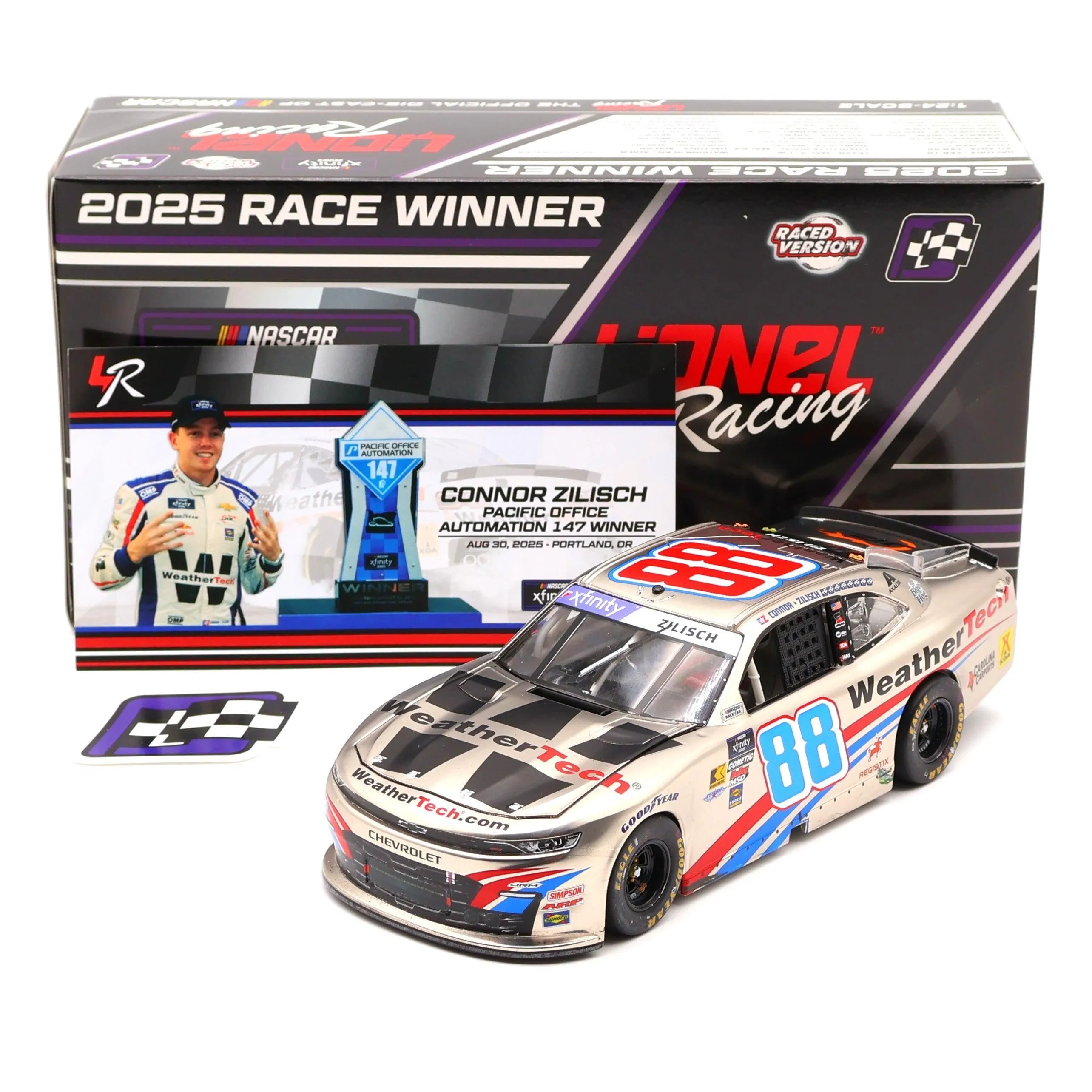 Connor Zilisch 2025 WeatherTech Portland Win Color Chrome 1:24 Nascar Diecast