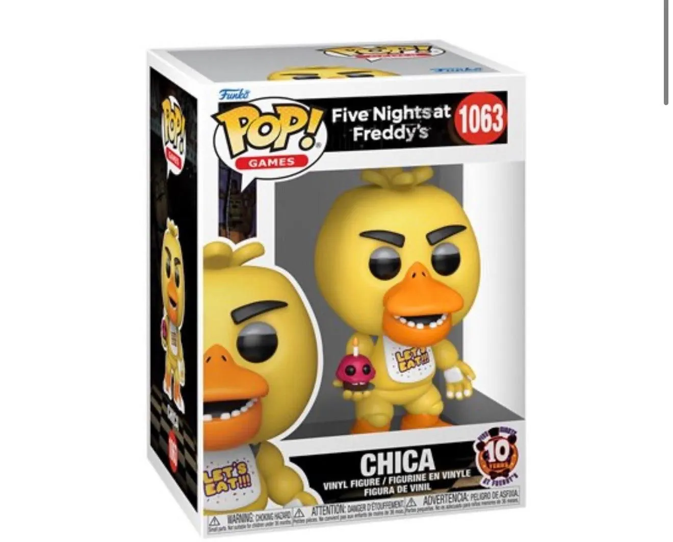 Funko Pop! Games Five Nights At Freddy’s Chica #1063 Free Protector