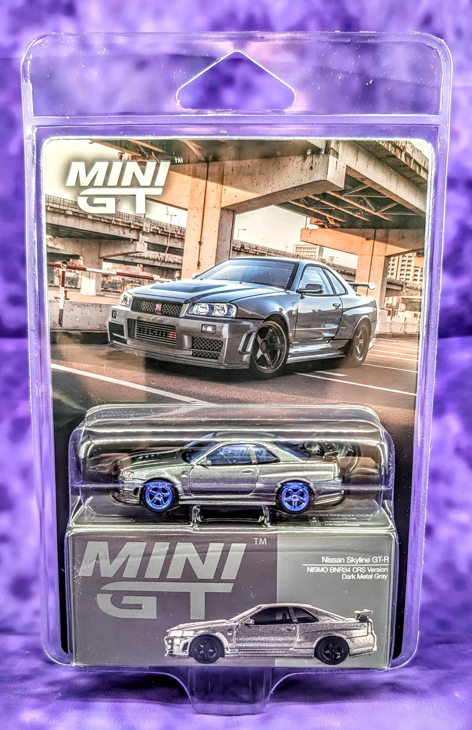 CHASE! Mini GT Nissan Skyline GT-R NISMO BNR34 CRS Version - Dark Metal Gray
