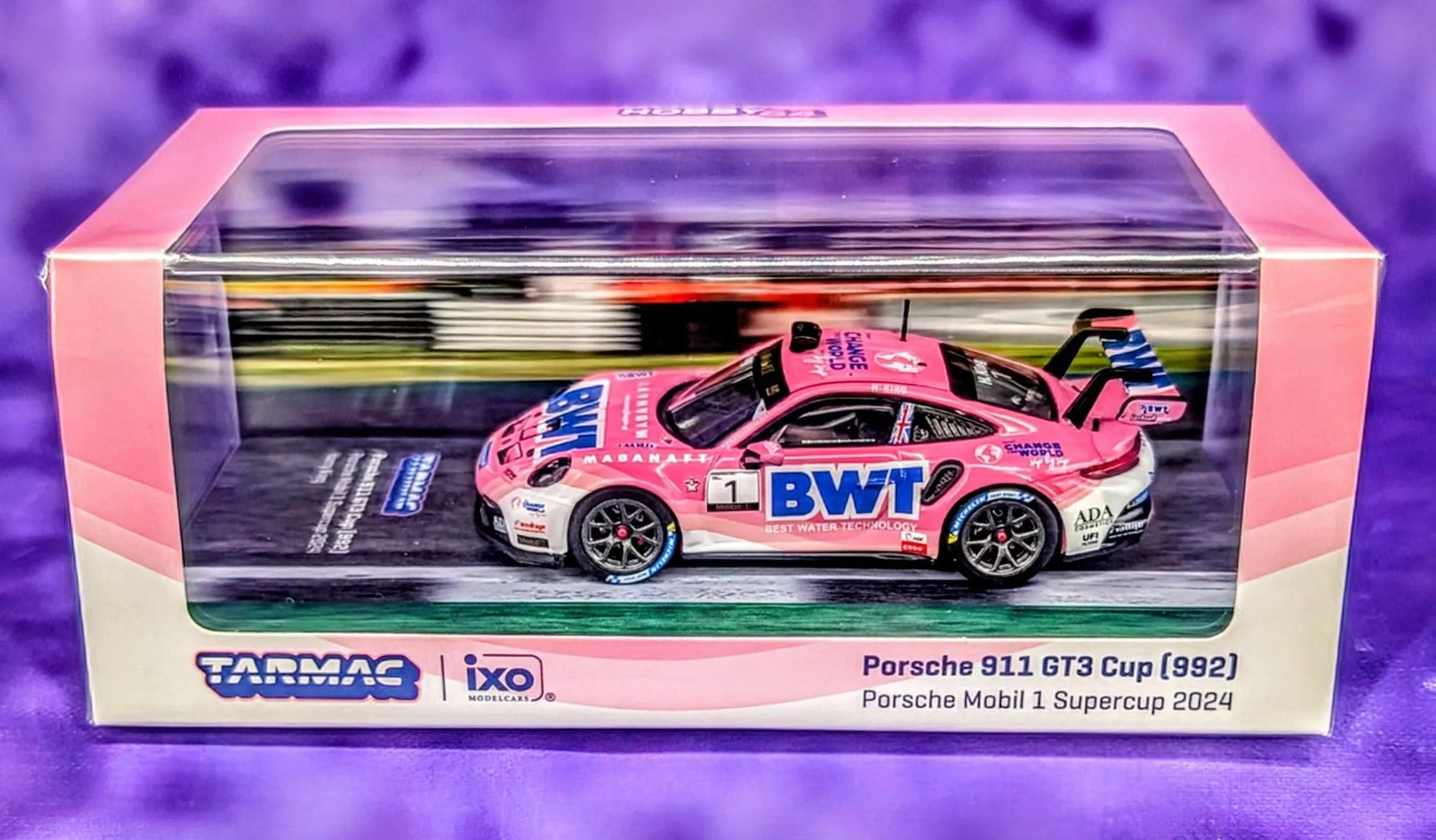 Tarmac Works x IXO Porsche 911 GT3 Cup (992) - BWT Porsche Mobil 1 Supercup 2024 - Hobby64 Series