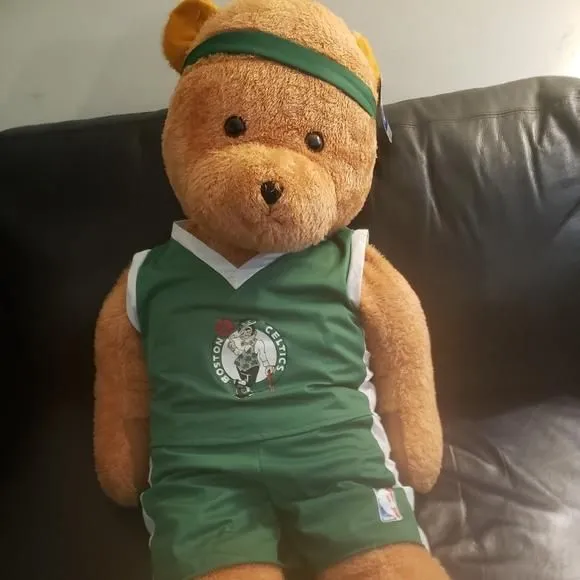 Product image for 🔥New NBA official Boston Celtics Jumbo Teddy Bear Stuffed Animal 47" Rare HTF