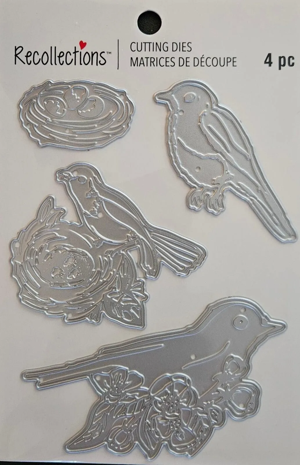 771717 Recollections Bird & Nest Metal Cutting Dies – 4‑Piece Nature Set