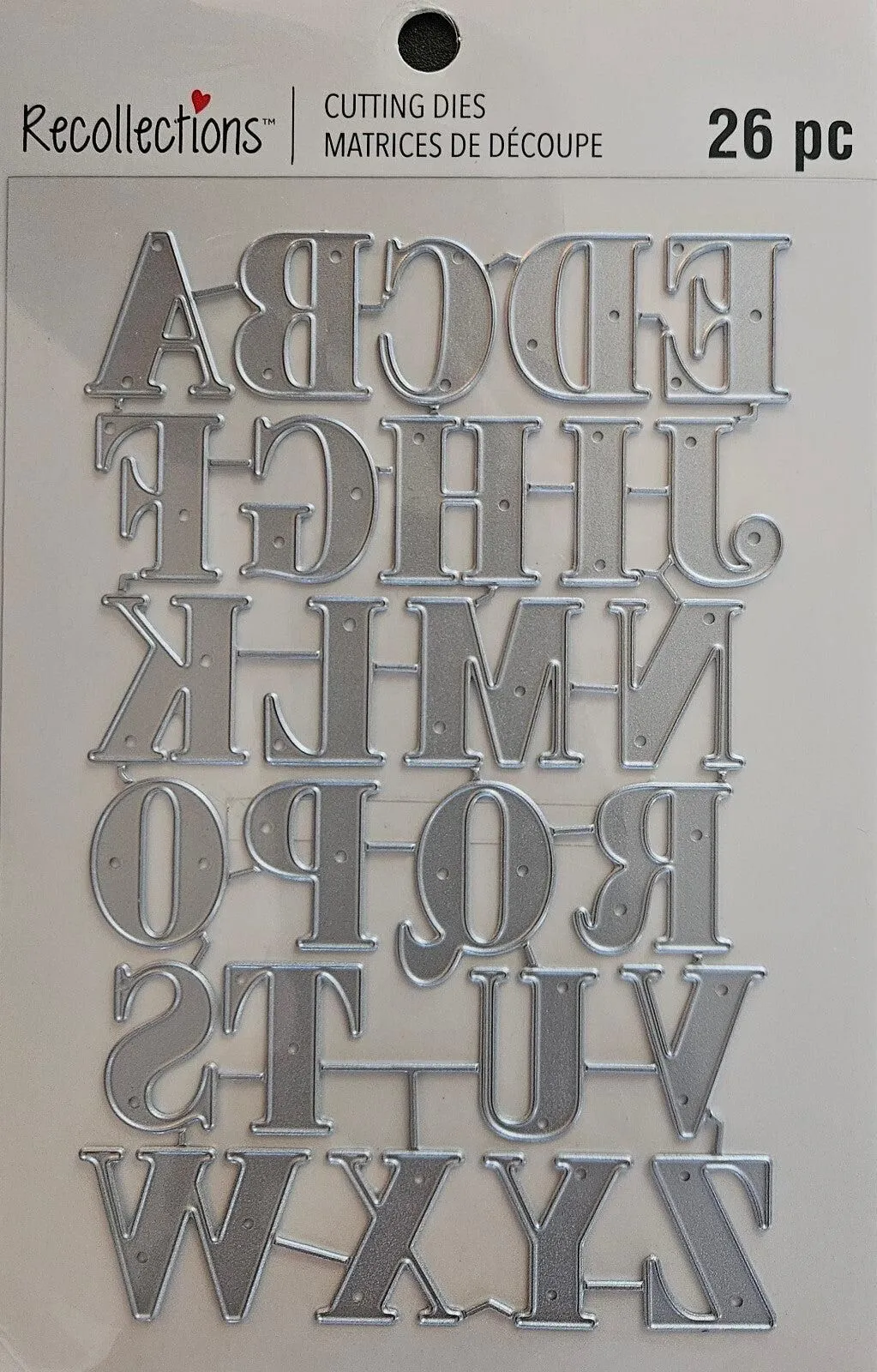 771709 Recollections Alphabet Metal Cutting Dies 26‑Piece A–Z Letter Set