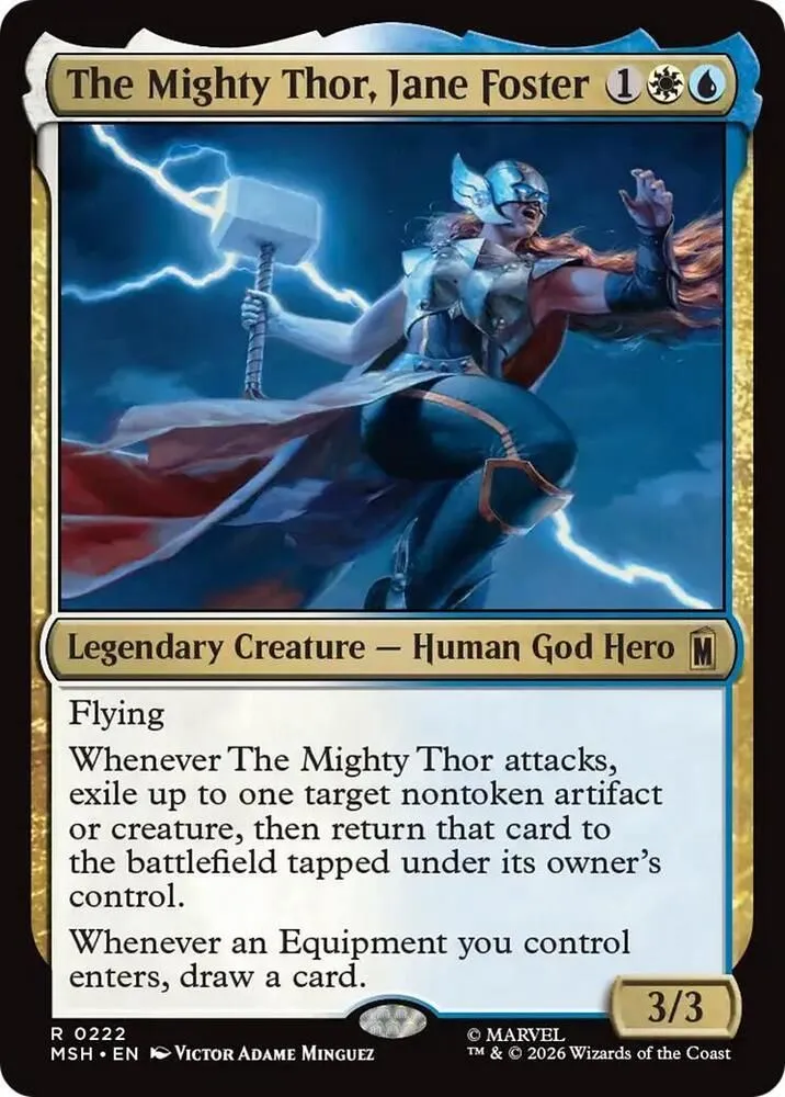 MSH, The Mighty Thor, Jane Foster, Standard, 222, R, Near Mint, (Foil), EN