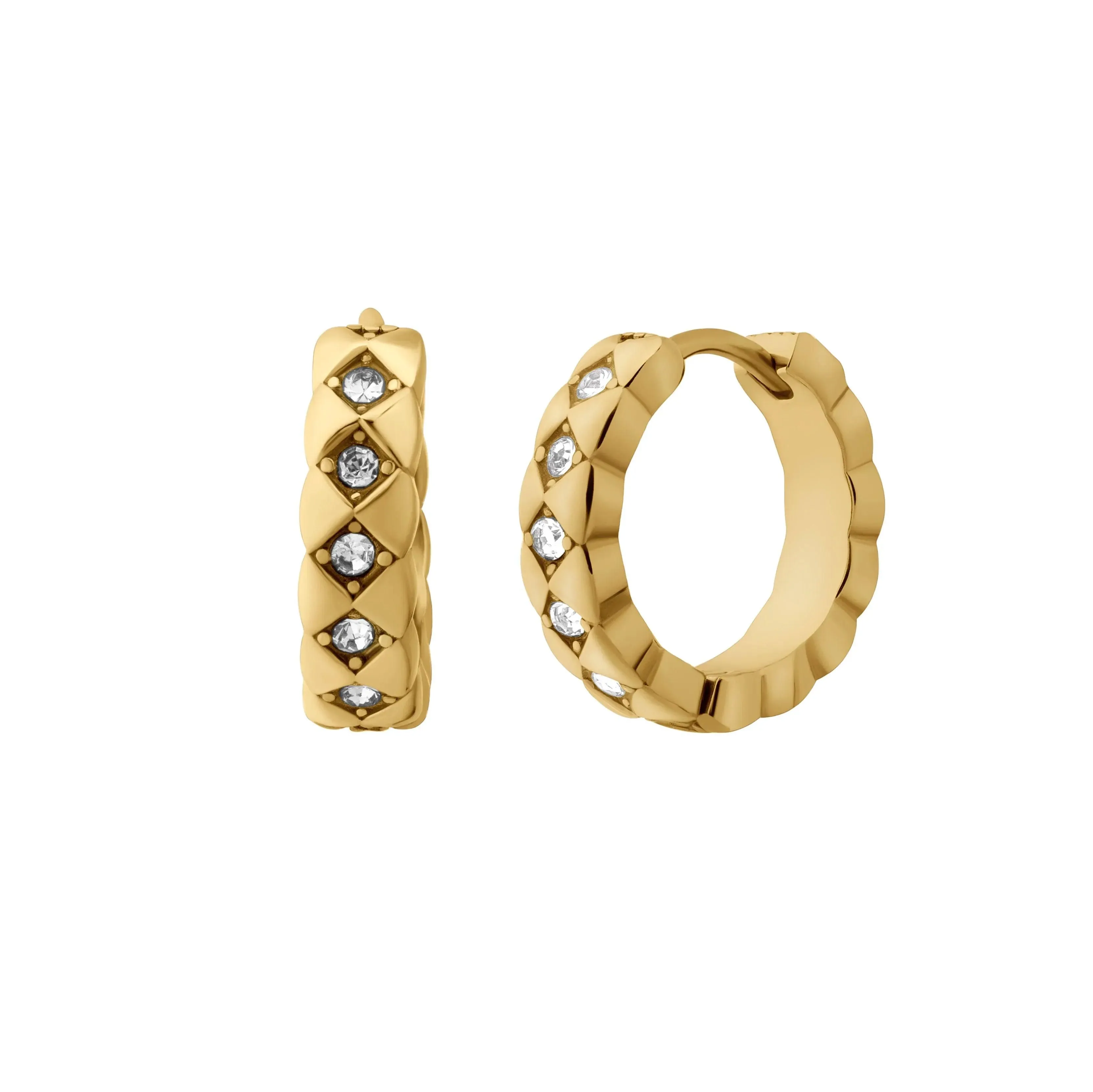 Quilted Zirconia Hoops