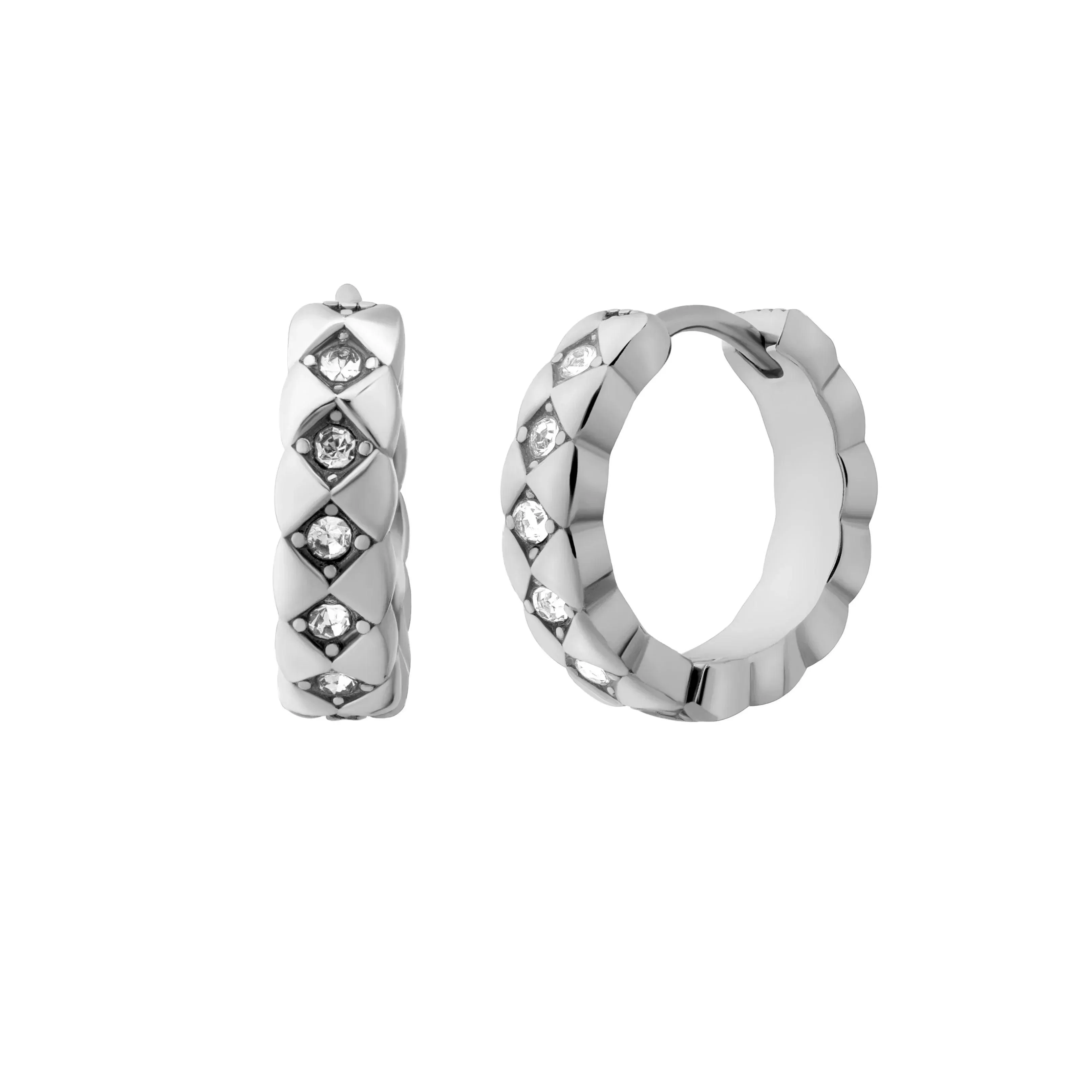 Quilted Zirconia Hoops
