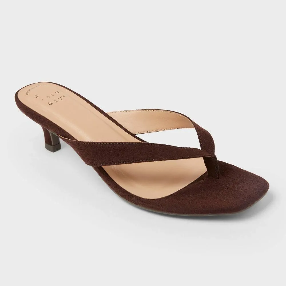 New without Tags - Size: 9.5 - Women’s Iona Heels with Memory Foam Insole - A New Day Brown
