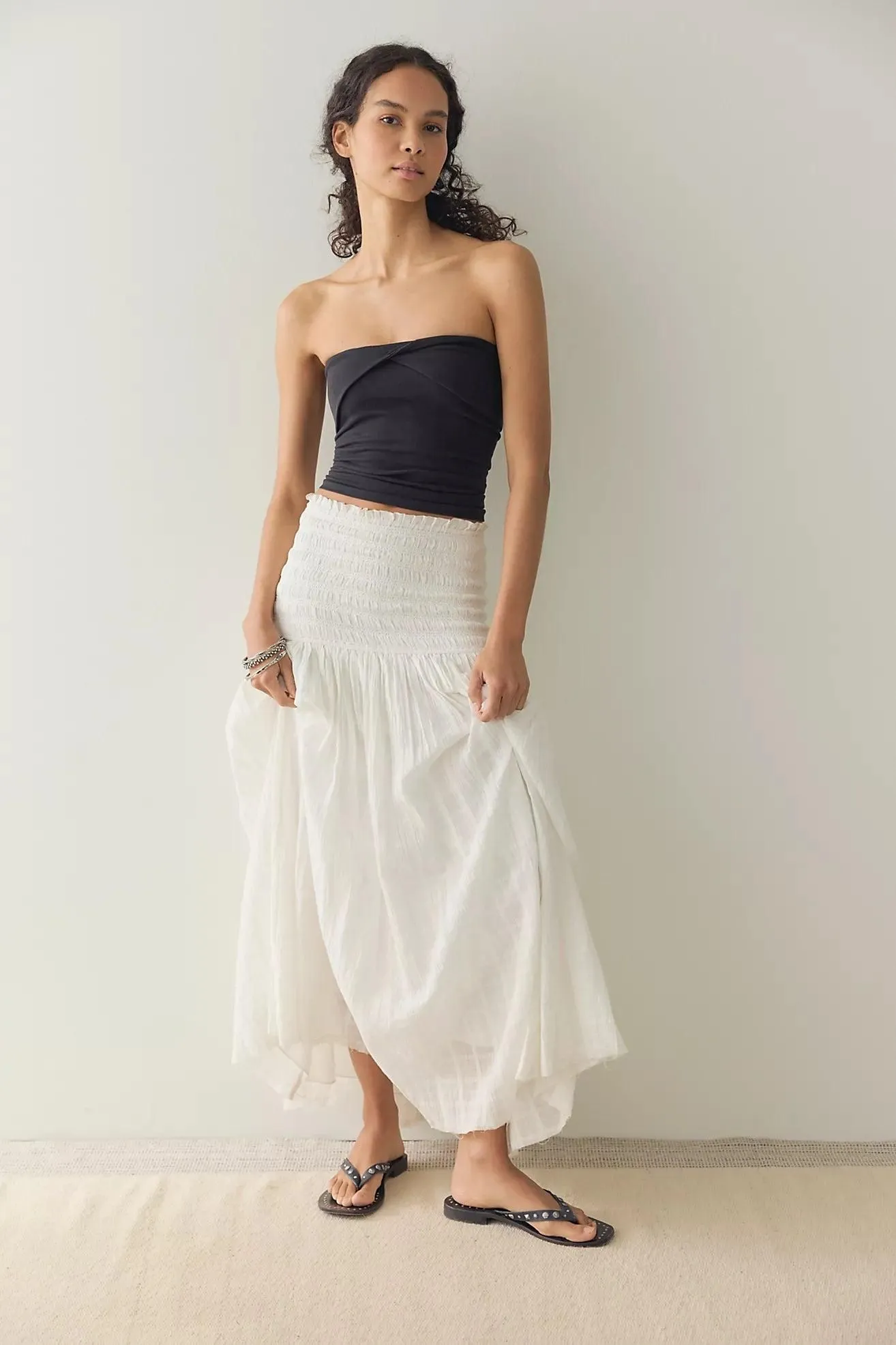 Free People Raven Solid Convertible Maxi Skirt