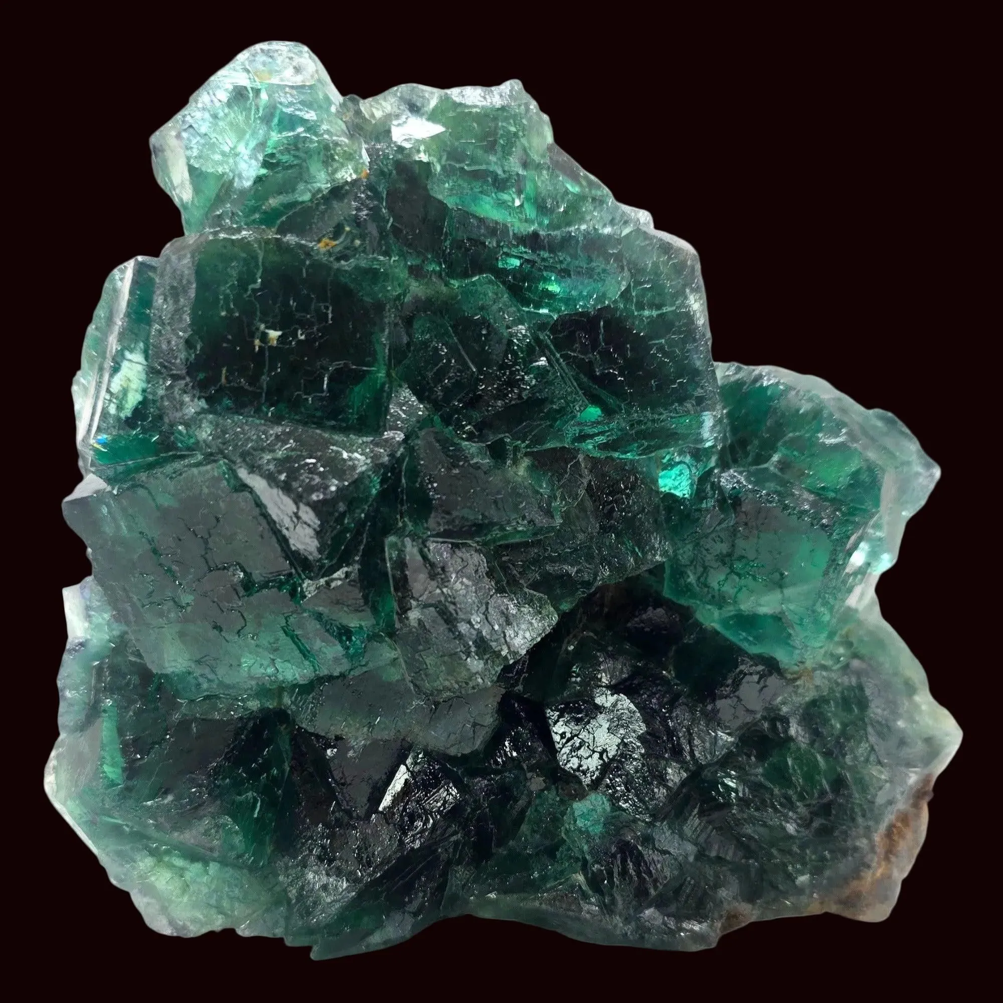Emerald Green Fluorite Crystal Cluster – Okorusu Mine, Namibia – Large Cabinet Specimen (1.97 kg)