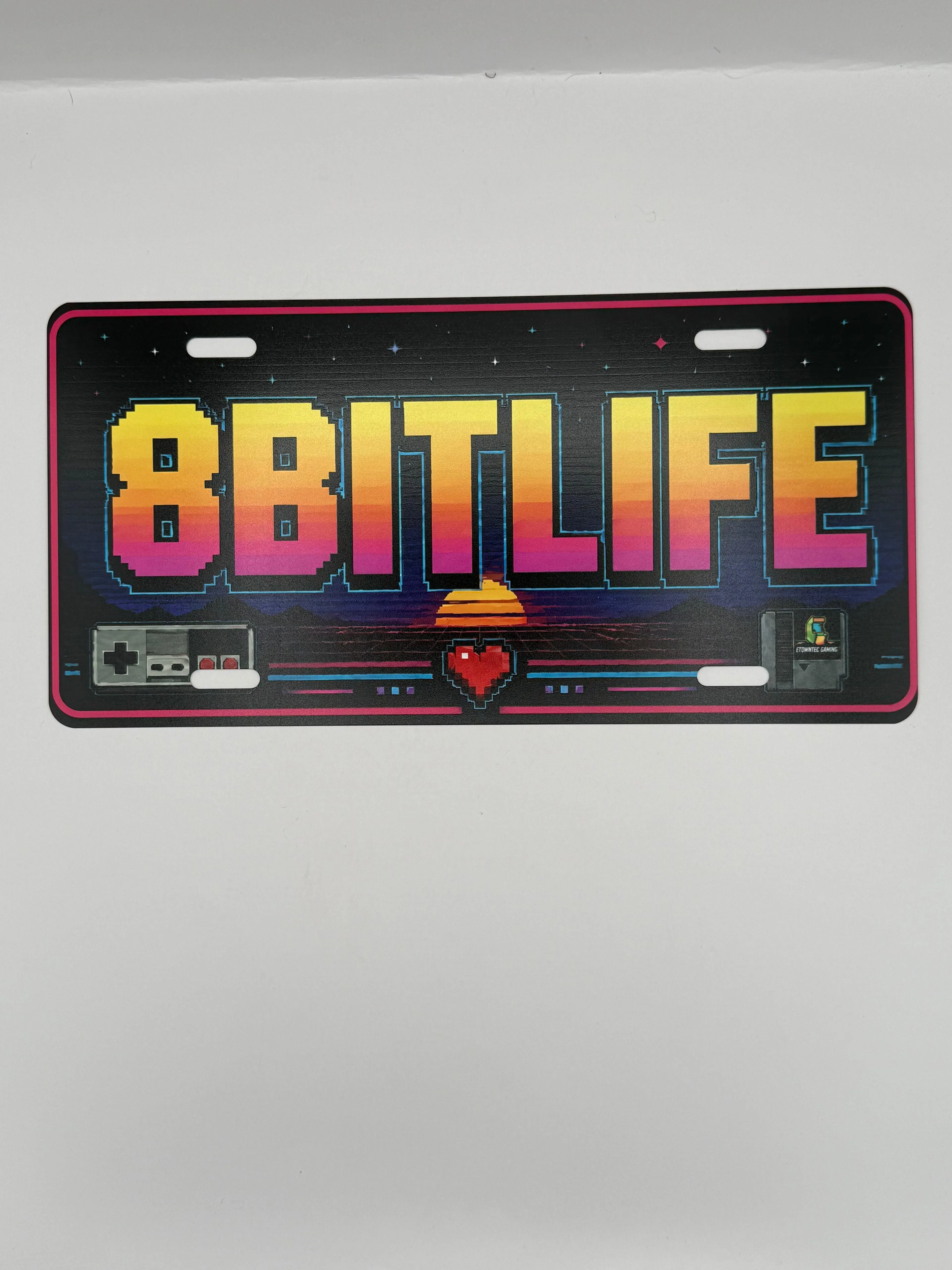 8BITLIFE — 80s Inspired Metal Vanity Plate