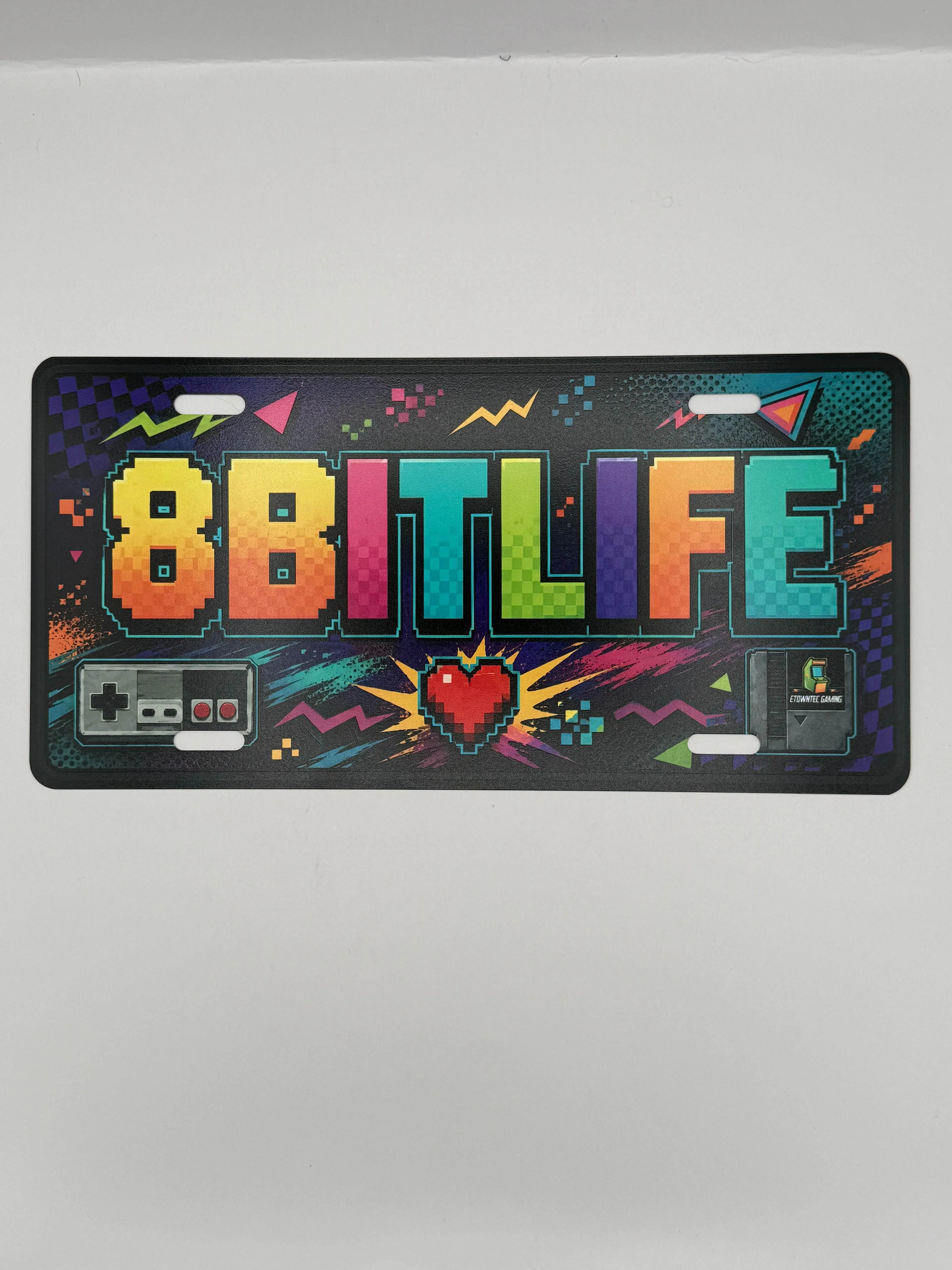 8BITLIFE — 90s Inspired Metal Vanity Plate