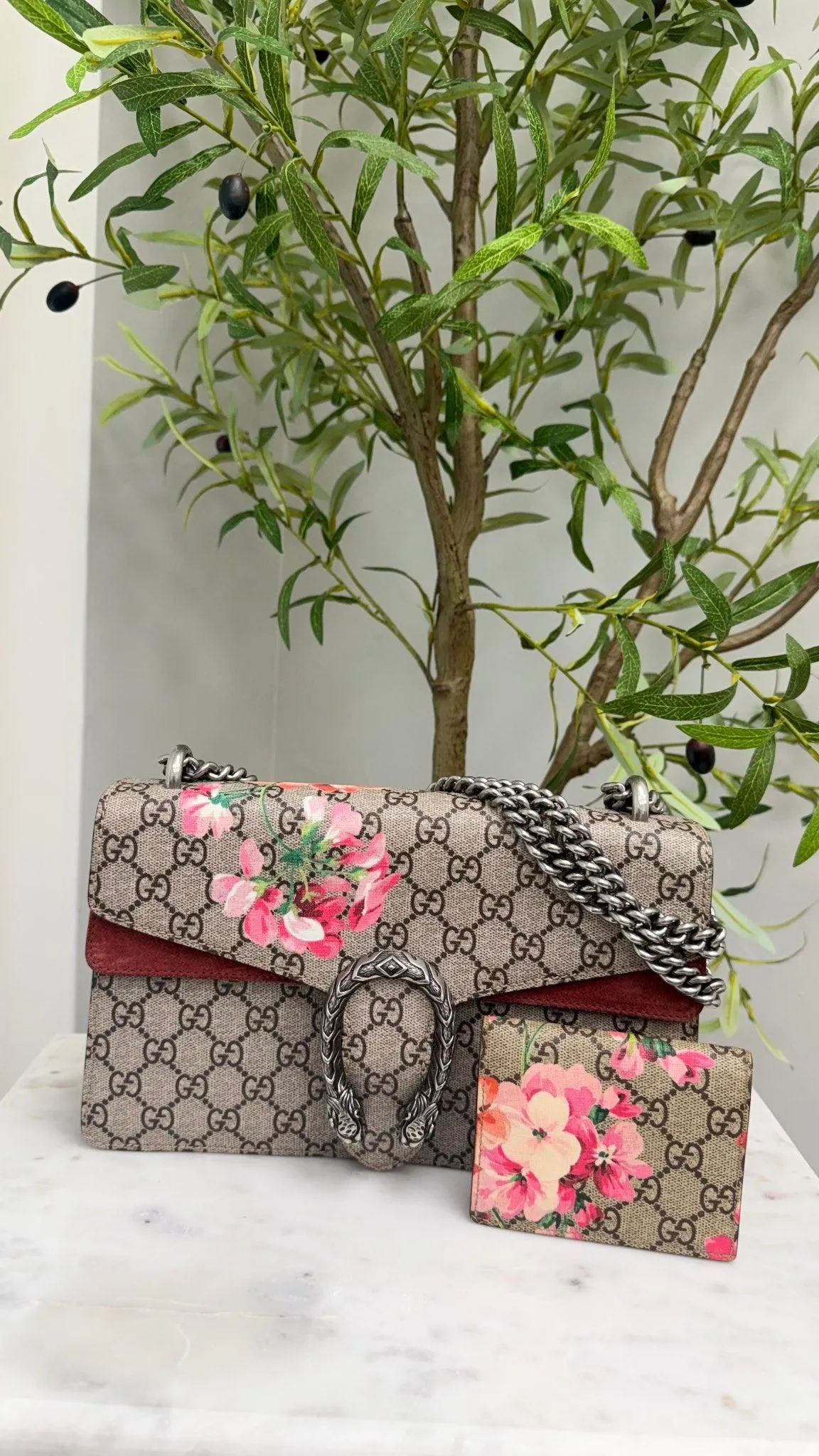 Gucci GG Supreme Bloom Dionysus Shoulder Bag And Wallet