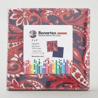 Paradise Park Favorites 5" X 5" Squares Benartex