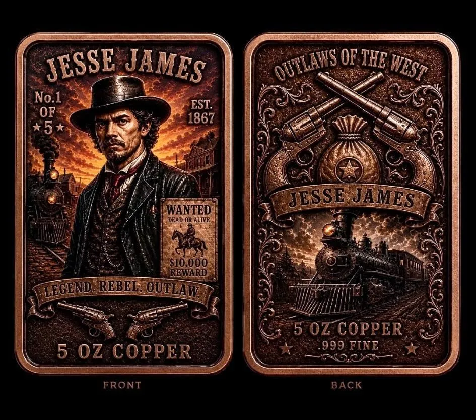 Jesse James 5 oz Copper
