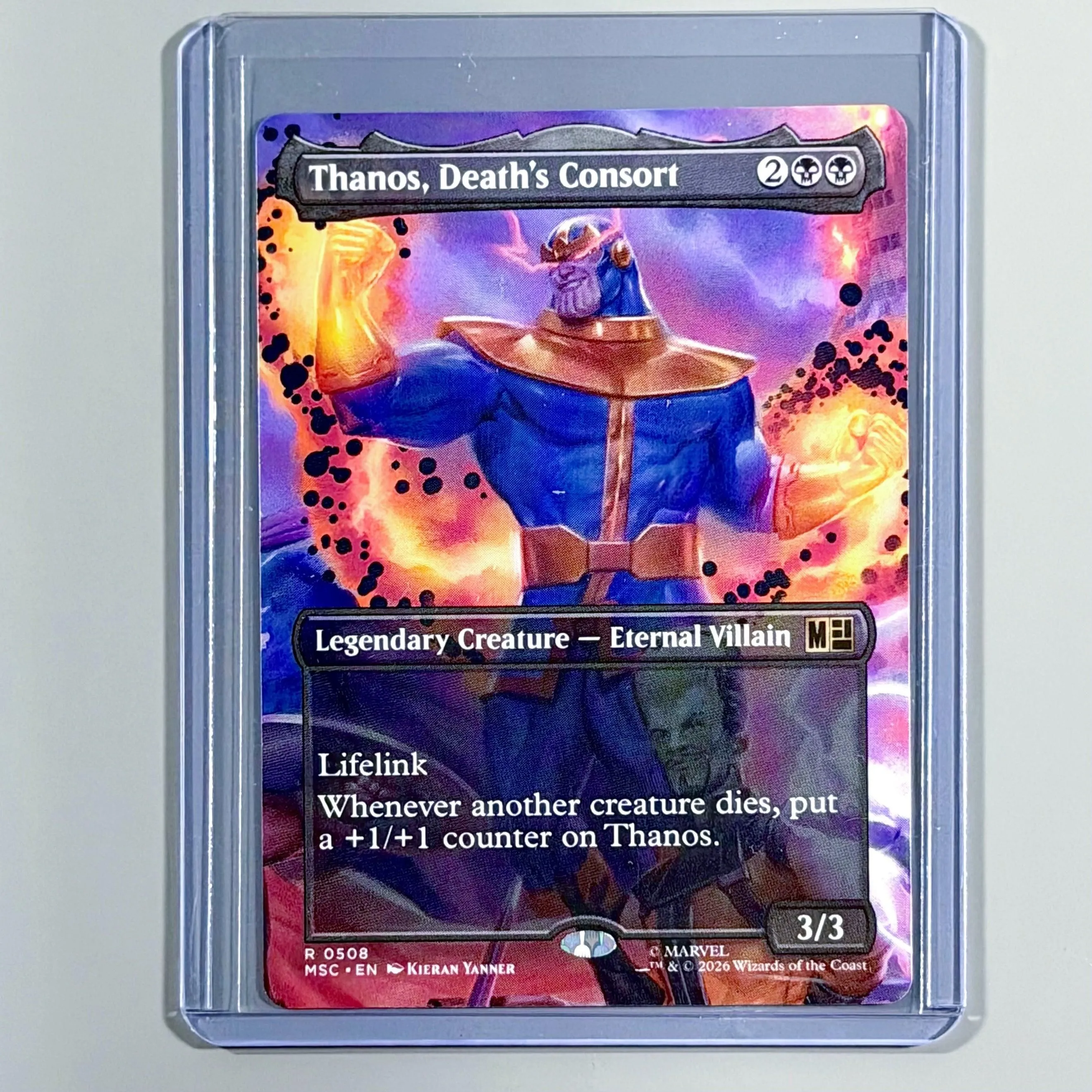 Thanos, Death's Consort (Extended Art) - Commander: Marvel Super Heroes (MSC)