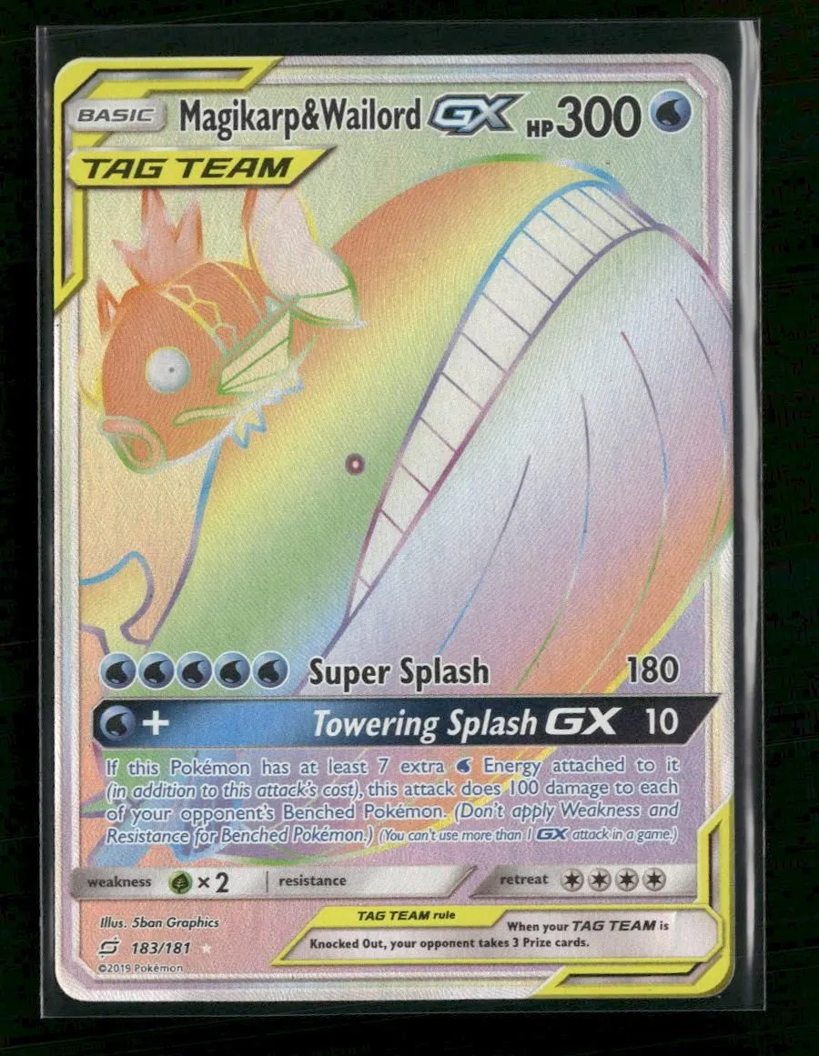 SM - Team Up Magikarp & Wailord GX (Secret) #183/181