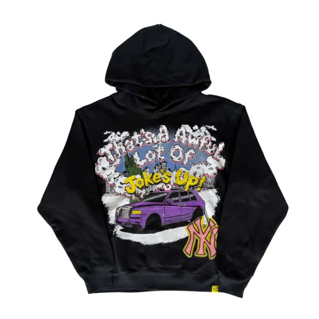 Awful Lot of Cough Syrup Jokes Up Hoodie Black