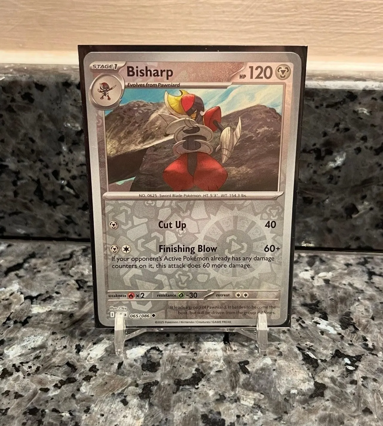 Pokémon TCG Bisharp Scarlet & Violet- Black Bolt 065/086 Holo
