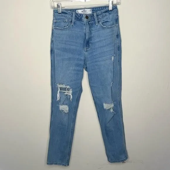 Product image for Hollister curvy high-rise mom jean distressed size 1 Regular vintage