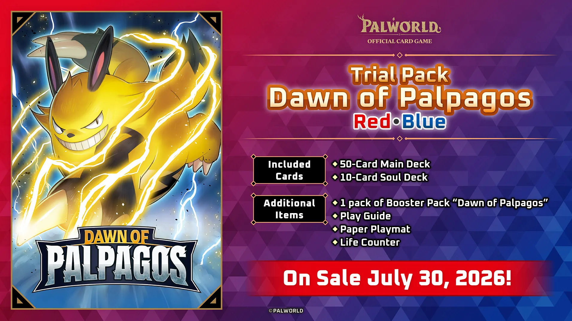 PALWORLD - Trial Deck "Dawn of Palpagos Red・Blue"
