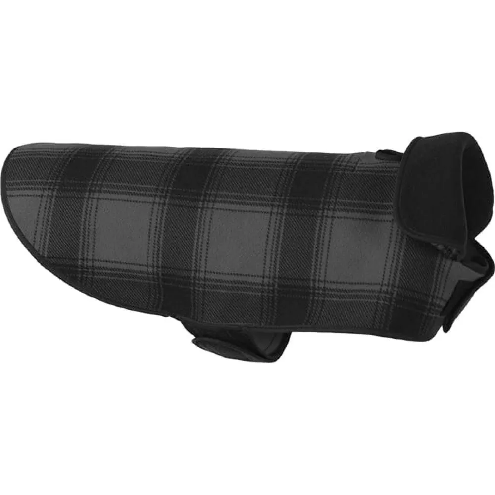 Dog Jacket Fleece Plaid - Gray/black Plaid - FINAL SALE