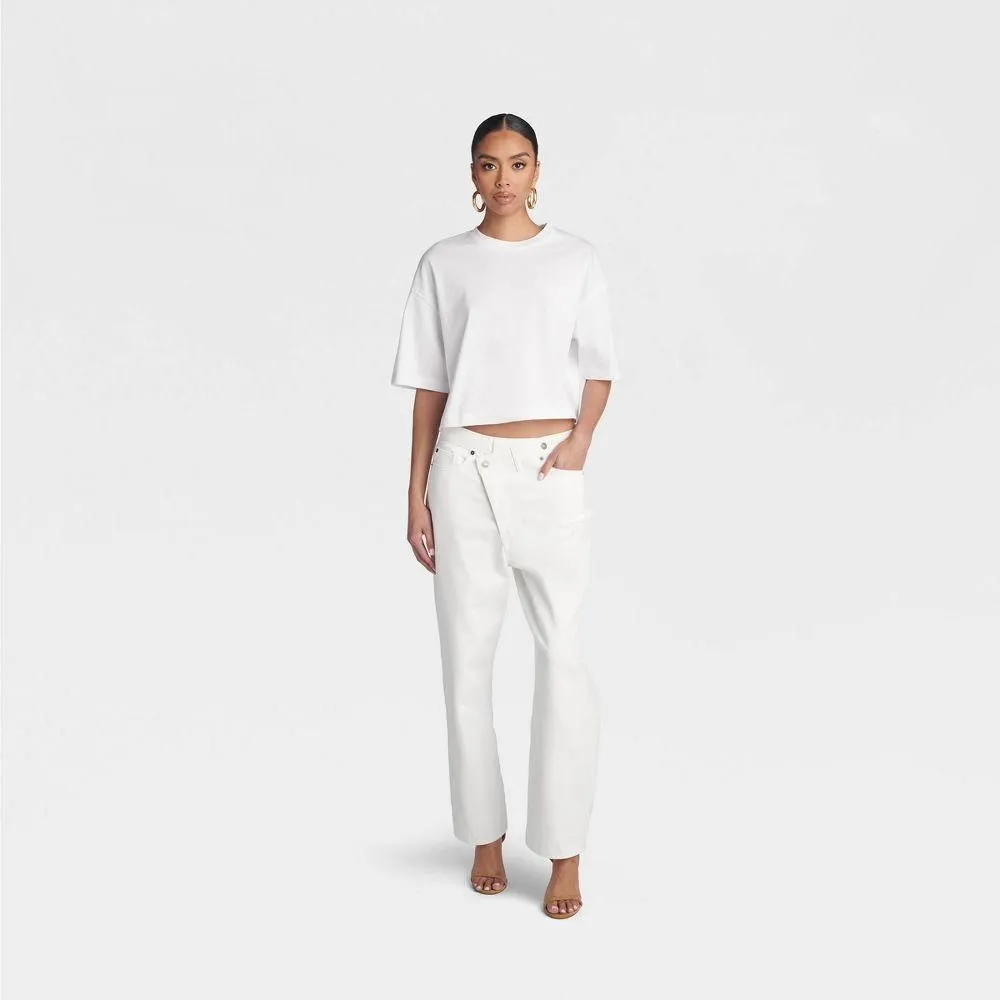 New without Tags - Size: 4 - KBB by KAHLANA Women's Mid-Rise Tapered Leg 'The Dylan Jean' - White