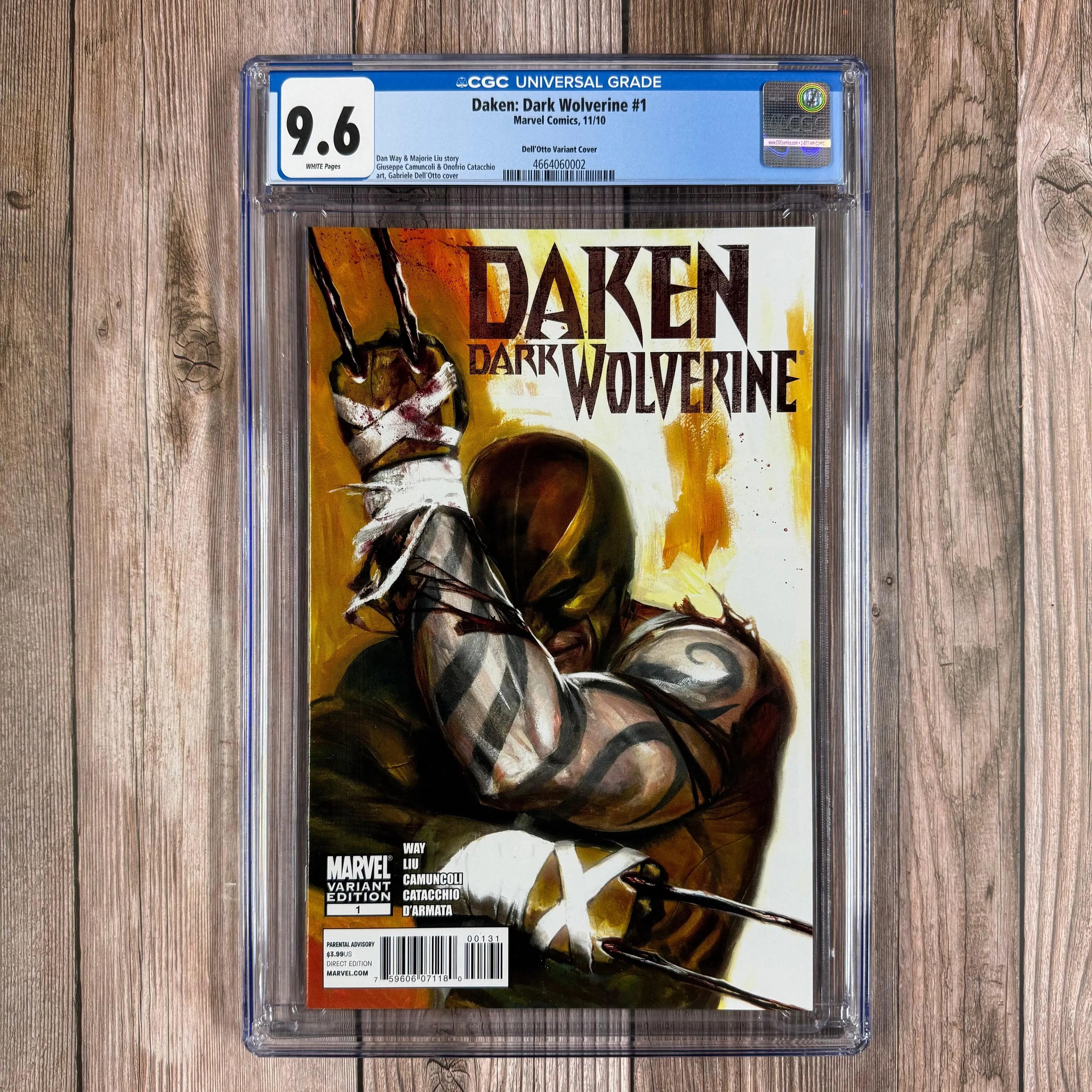 Daken: Dark Wolverine #1 CGC 9.6 WP 1:25 Dell’Otto Variant Cover (Cert 0002)