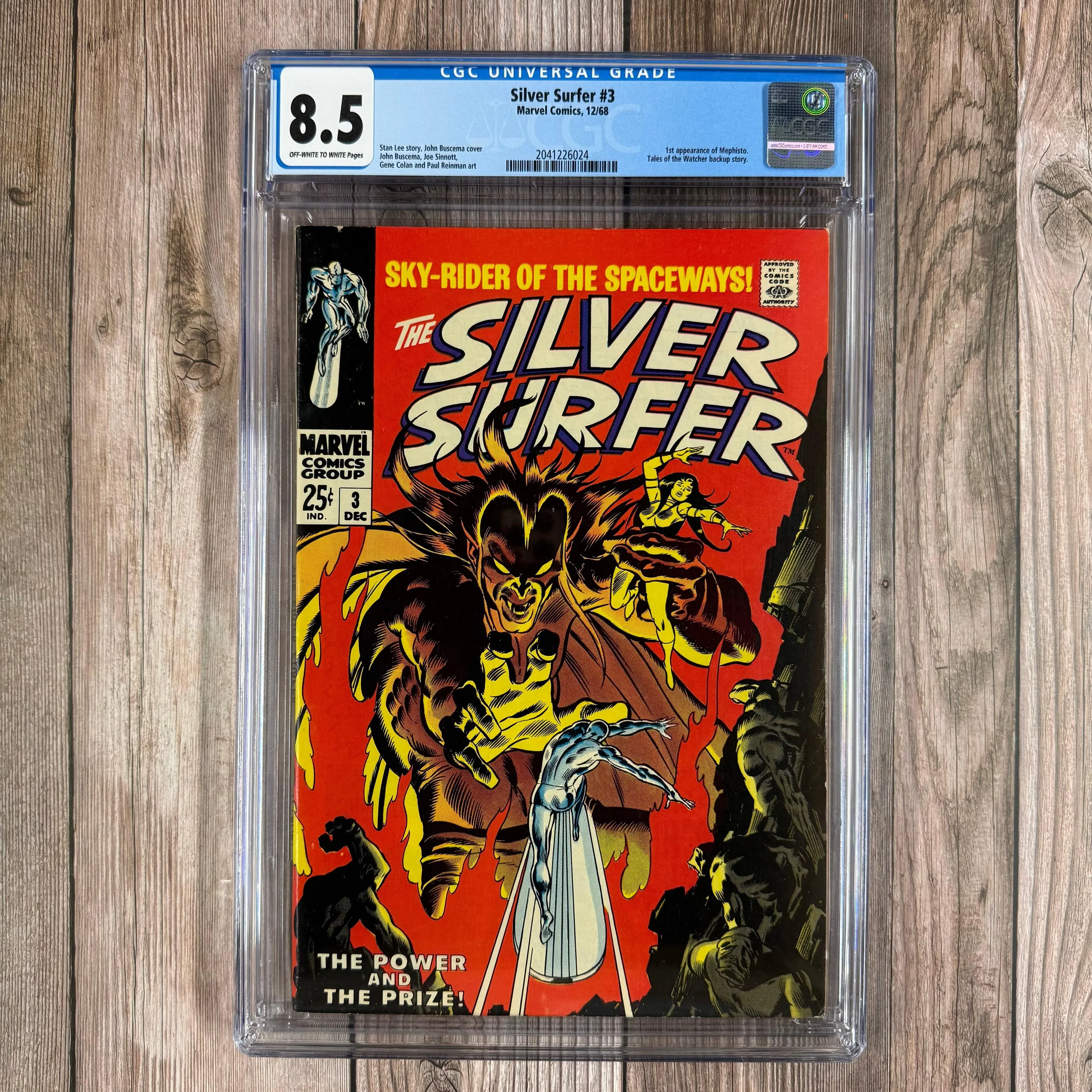 Silver Surfer #3 CGC 8.5 1st appearance of Mephisto; 1st cover appearance of Shalla-Bal (Cert 6024)
