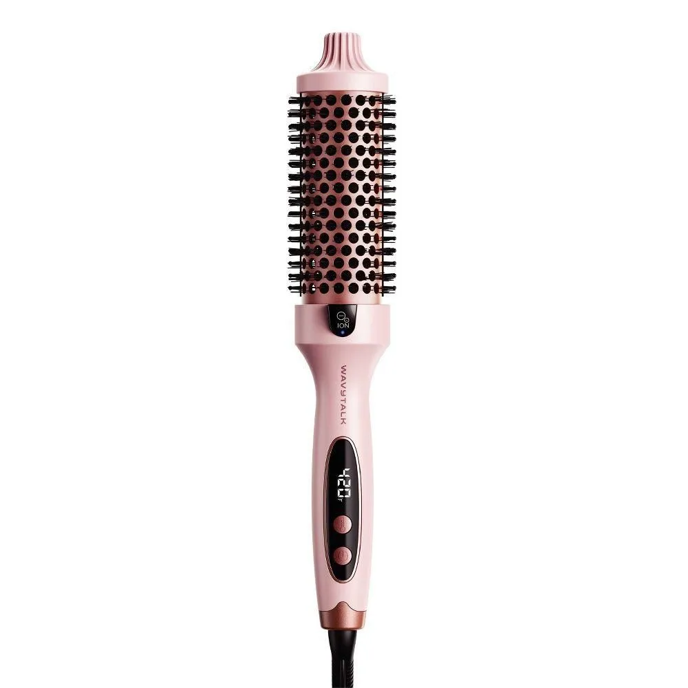 Open-box - Wavytalk 206 Ionic Thermal Heated Curling Brush - Pink - 1.5"