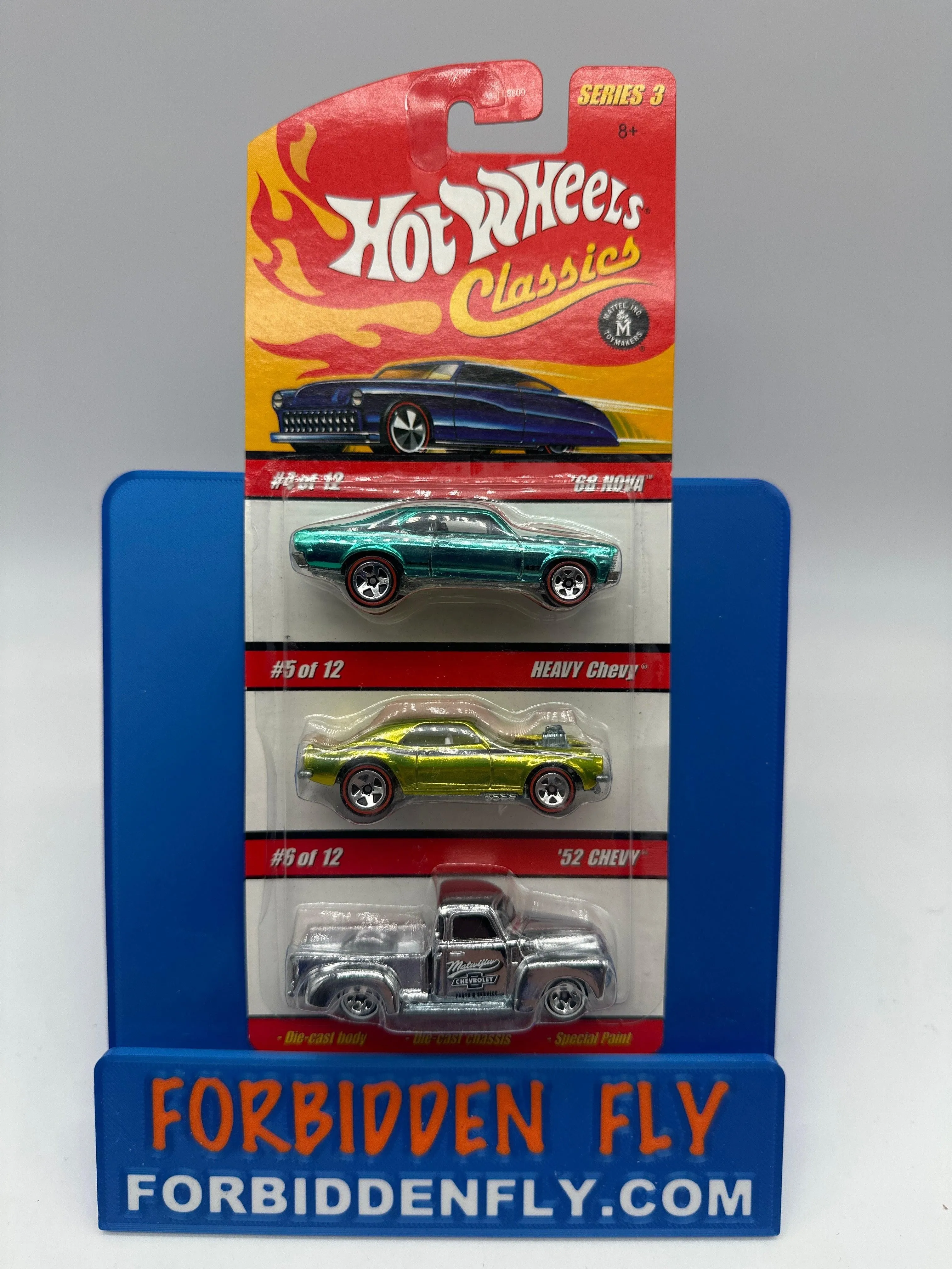 Hot Wheels Classics 3 Pack - Series 3 #’s 4, 5, 6 (Nova, Heavy Chevy, ‘52 Chevy)