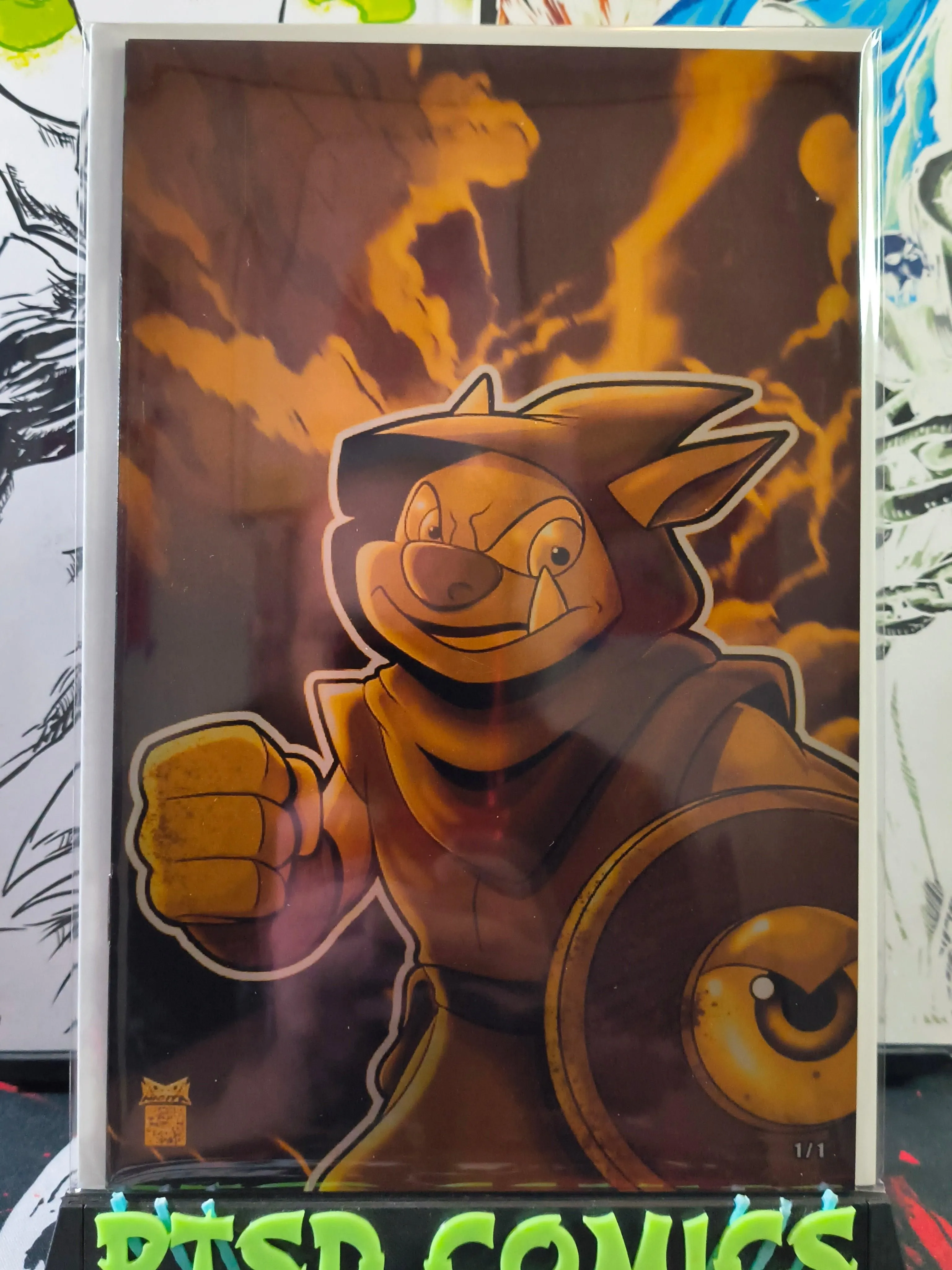 ADRIAN NICITA ARTIST SKETCHBOOK D'ORC 1/1 GOLD FLAT METAL