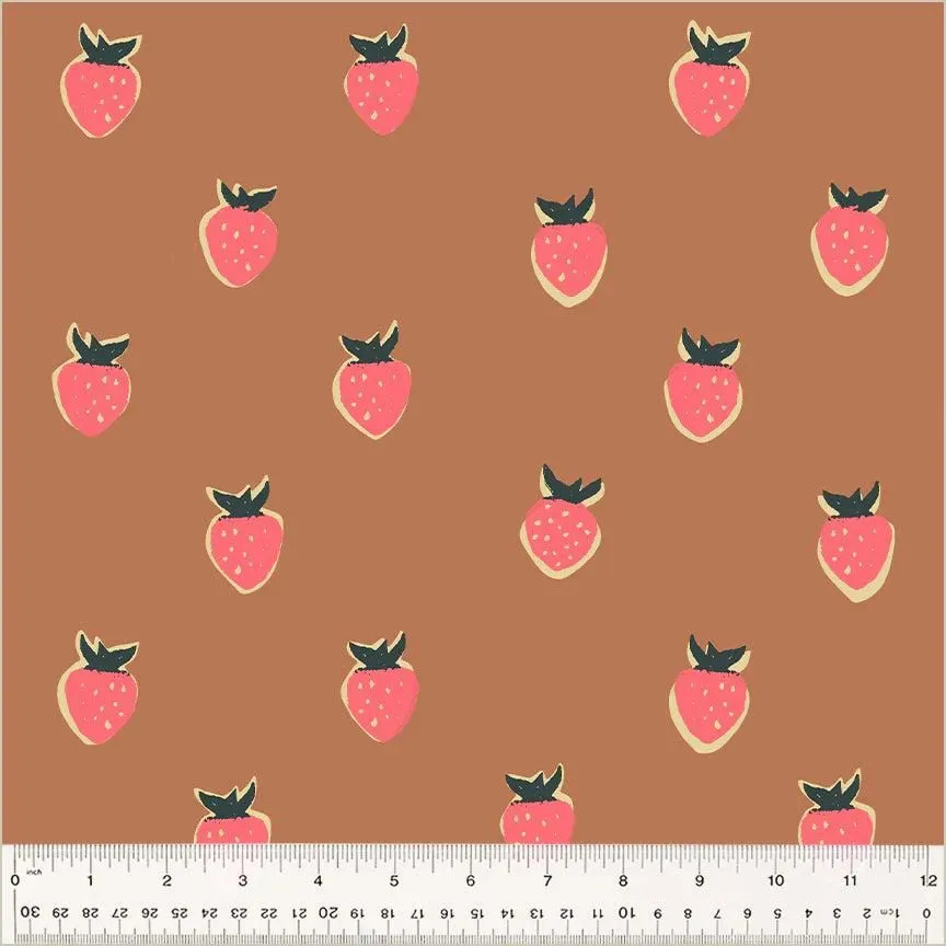 Berry in Wild Rose: Heather Ross 108" Wide Quilt Backing