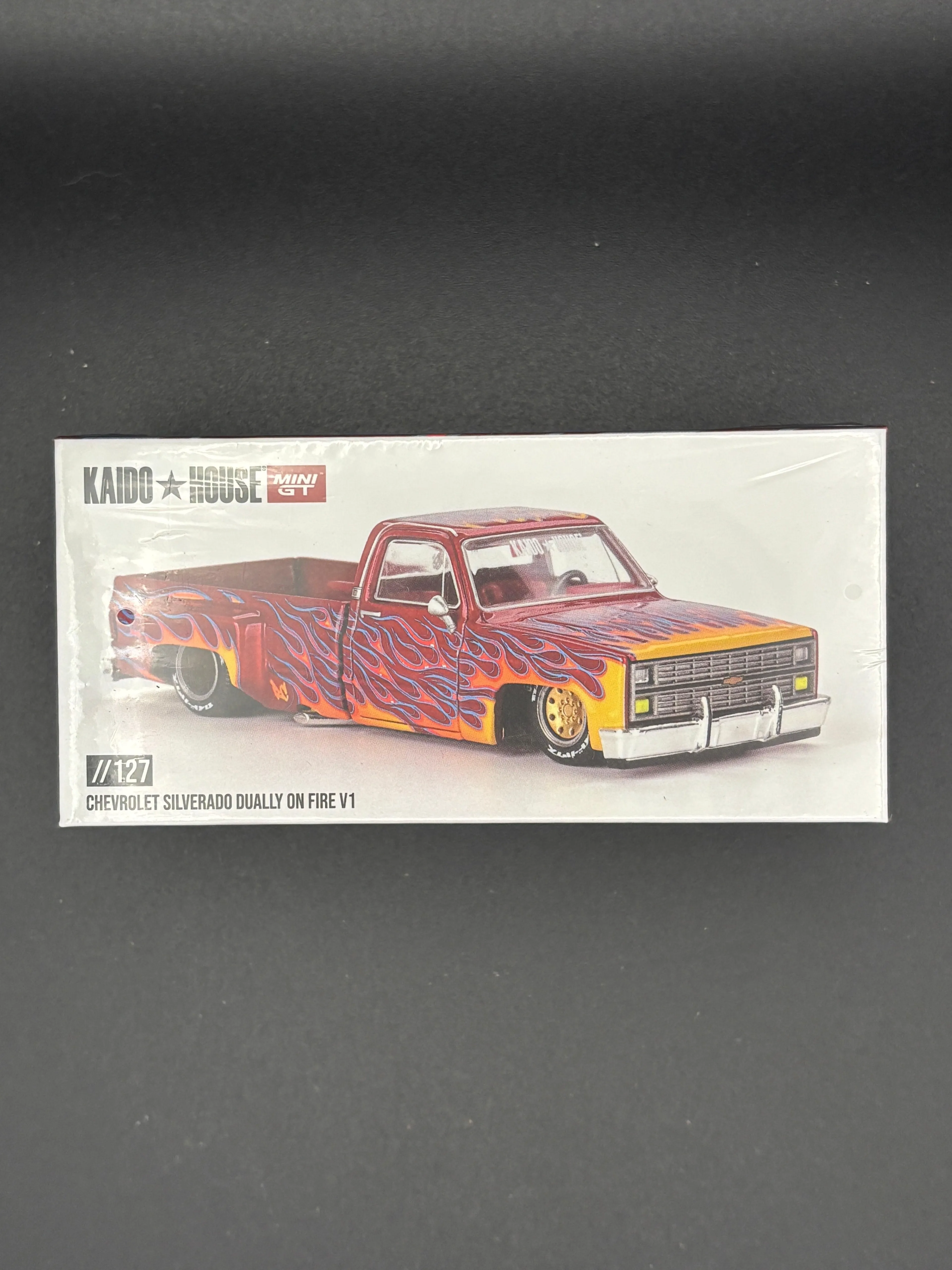 Kaido House Chevrolet Silverado Dually On Fire V1 KHMG127 Sealed