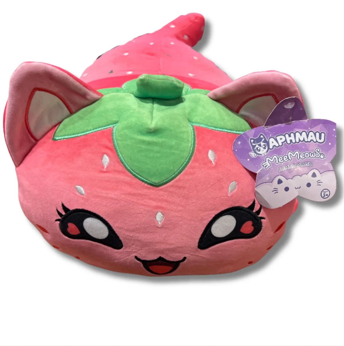 Aphmau MeeMeow Jumbo Strawberry Cat Plush 18” New with Tags