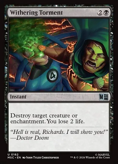 MSC, Withering Torment, Standard, 162, U, Near Mint, Normal, EN